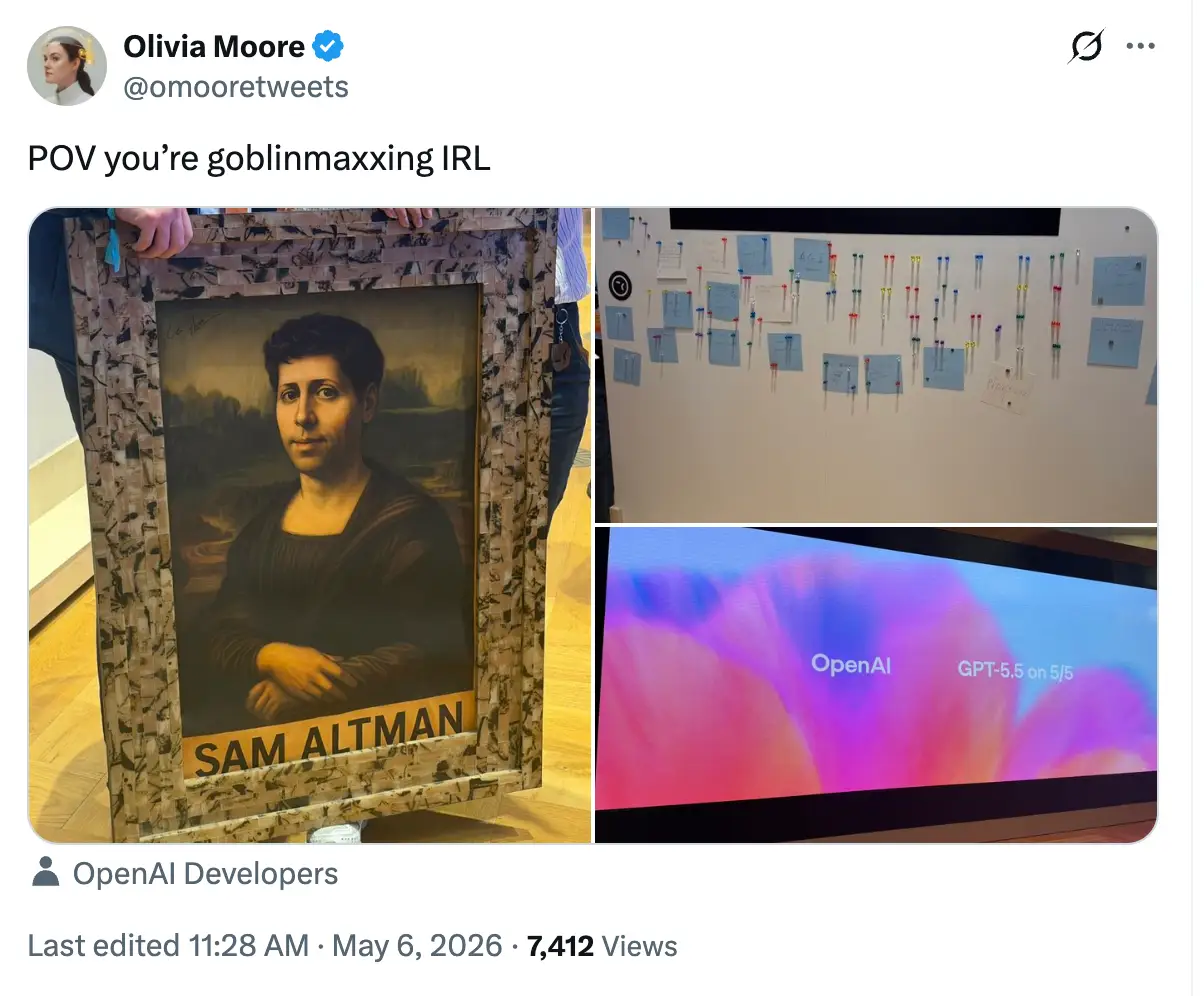 Images from OpenAI's GPT5.5 party.