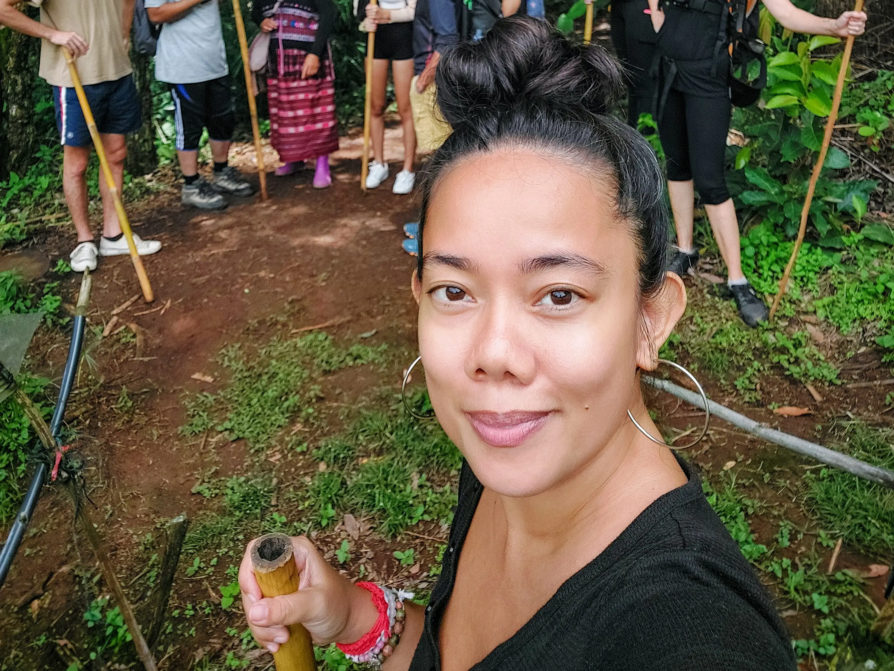 A group hiking in Chiang Mai, Thailand.