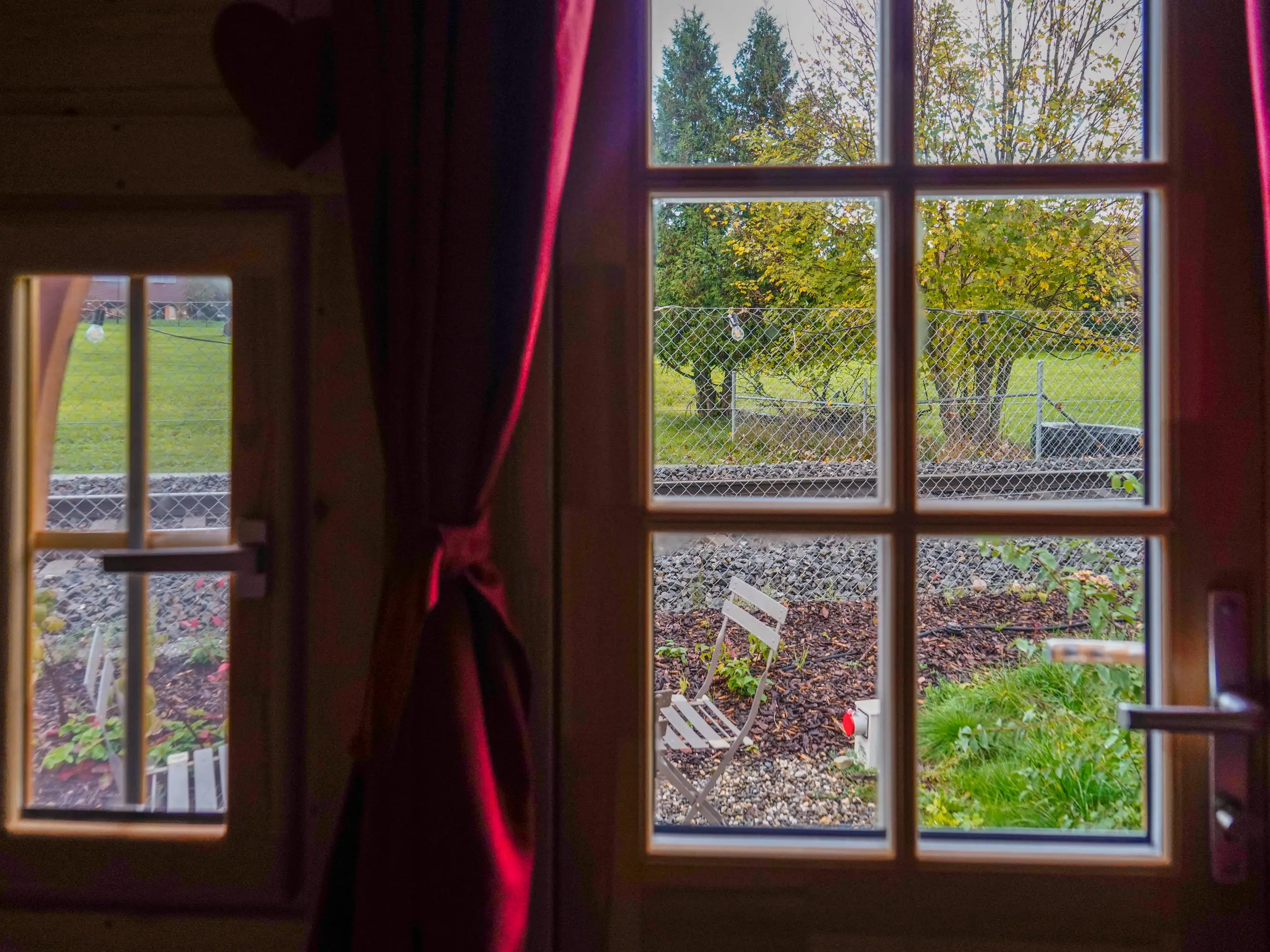 A view out the window from inside the barrel.