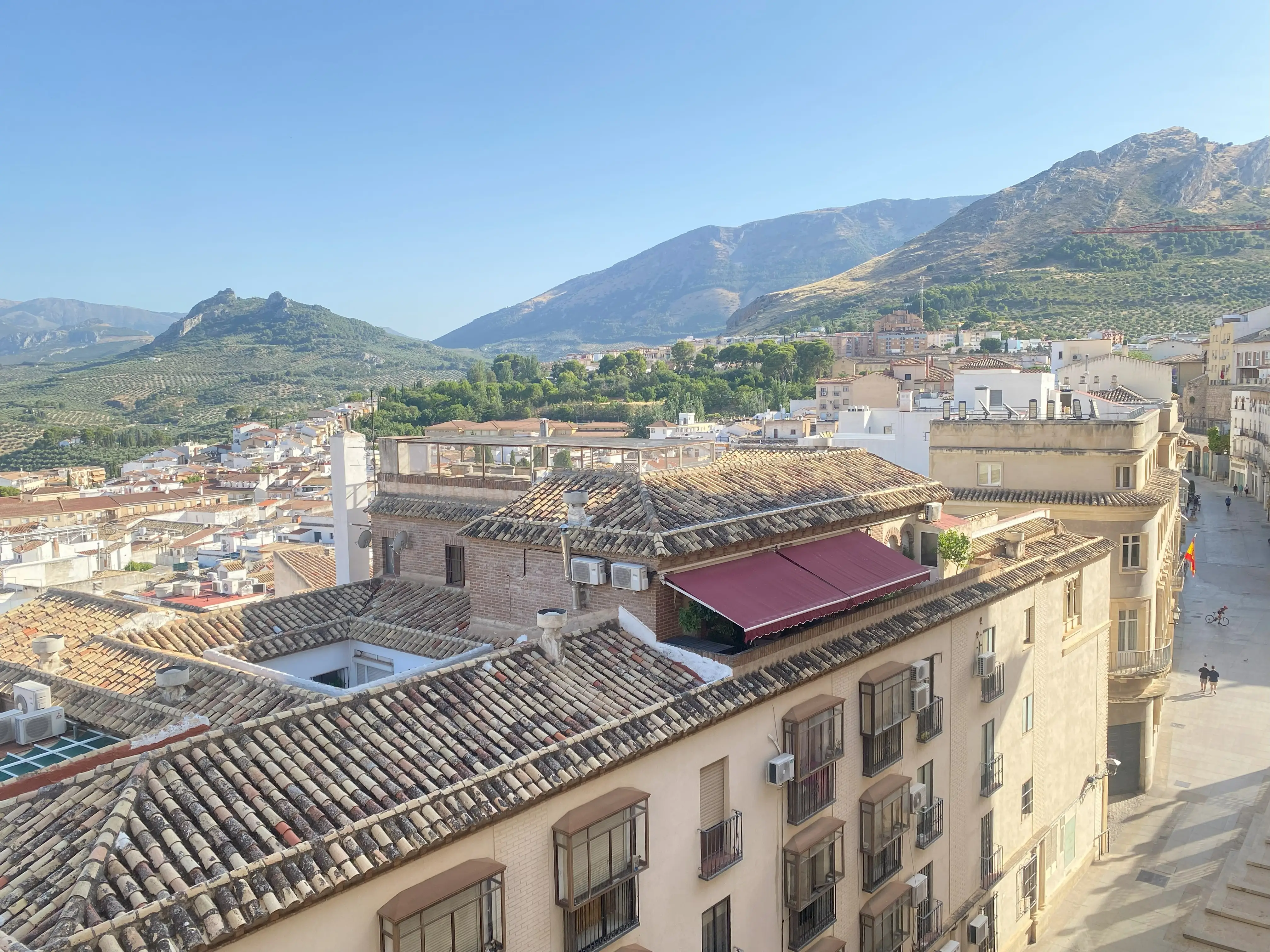 Aerial view of buildings in Spain