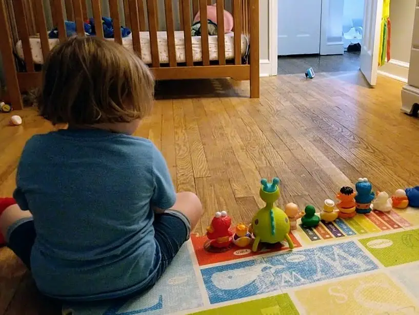 Child with toys