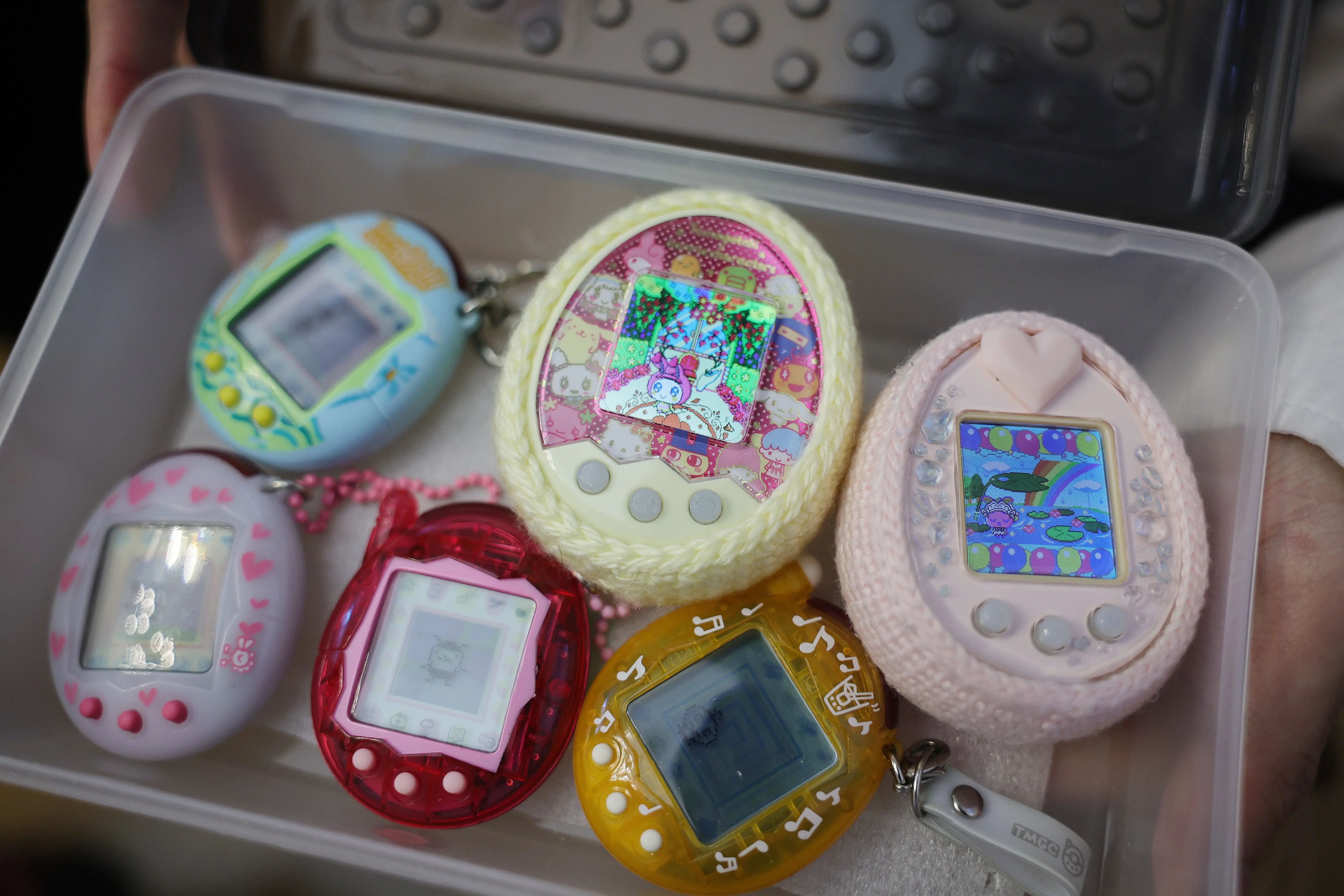 Tamagotchis seen in a box
