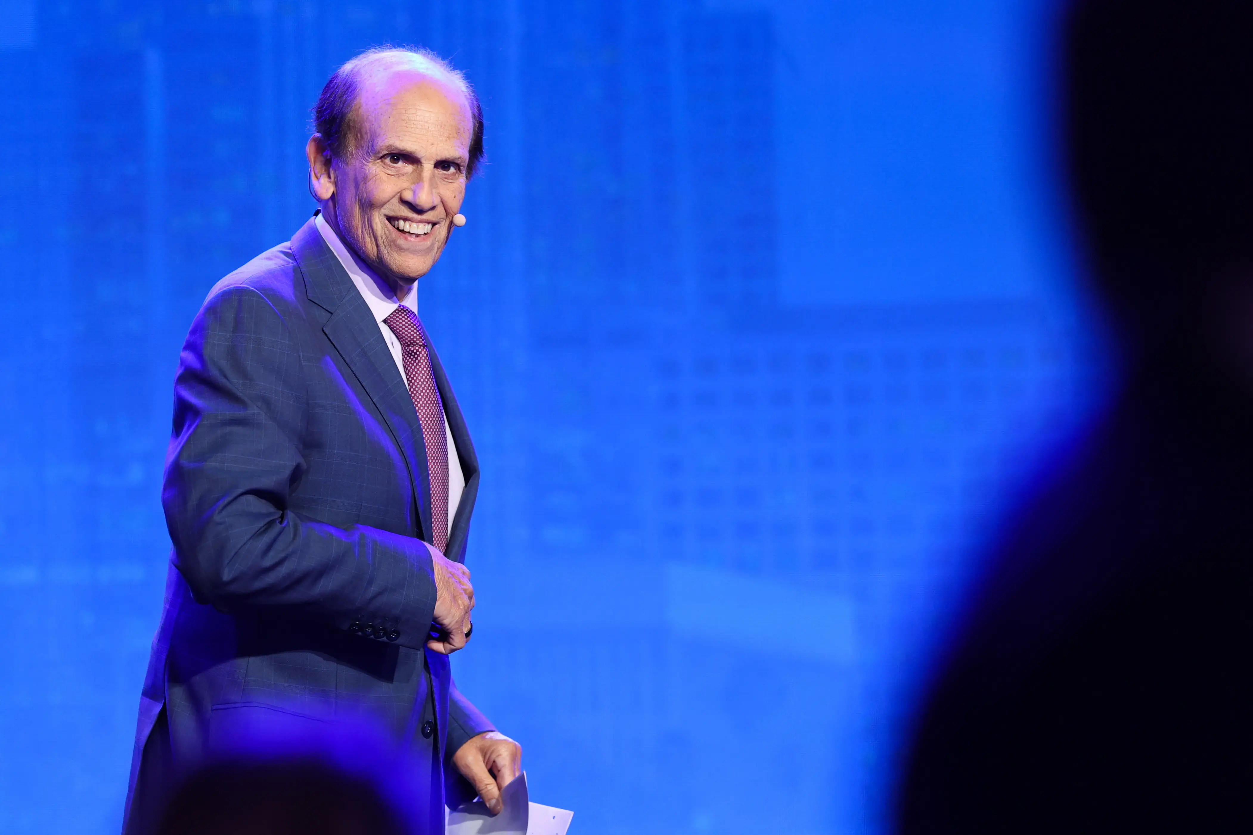 Milken Institute chairman Michael Milken smiles during the 29th annual Milken Institute Global Conference at the Beverly Hilton in Beverly Hills, California on May 5, 2026. (Photo by Patrick T. Fallon / AFP via Getty Images)