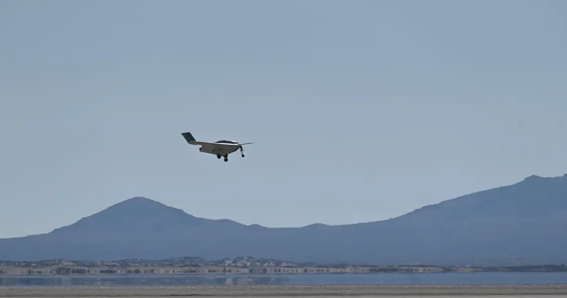 The US military flew an experimental, hybrid-electric stealth drone shaped like the B-2 Spirit
