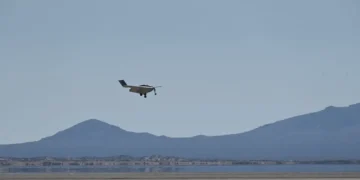 The US military flew an experimental, hybrid-electric stealth drone shaped like the B-2 Spirit