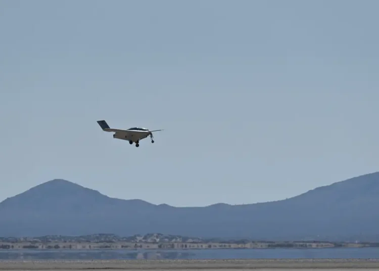 The US military flew an experimental, hybrid-electric stealth drone shaped like the B-2 Spirit