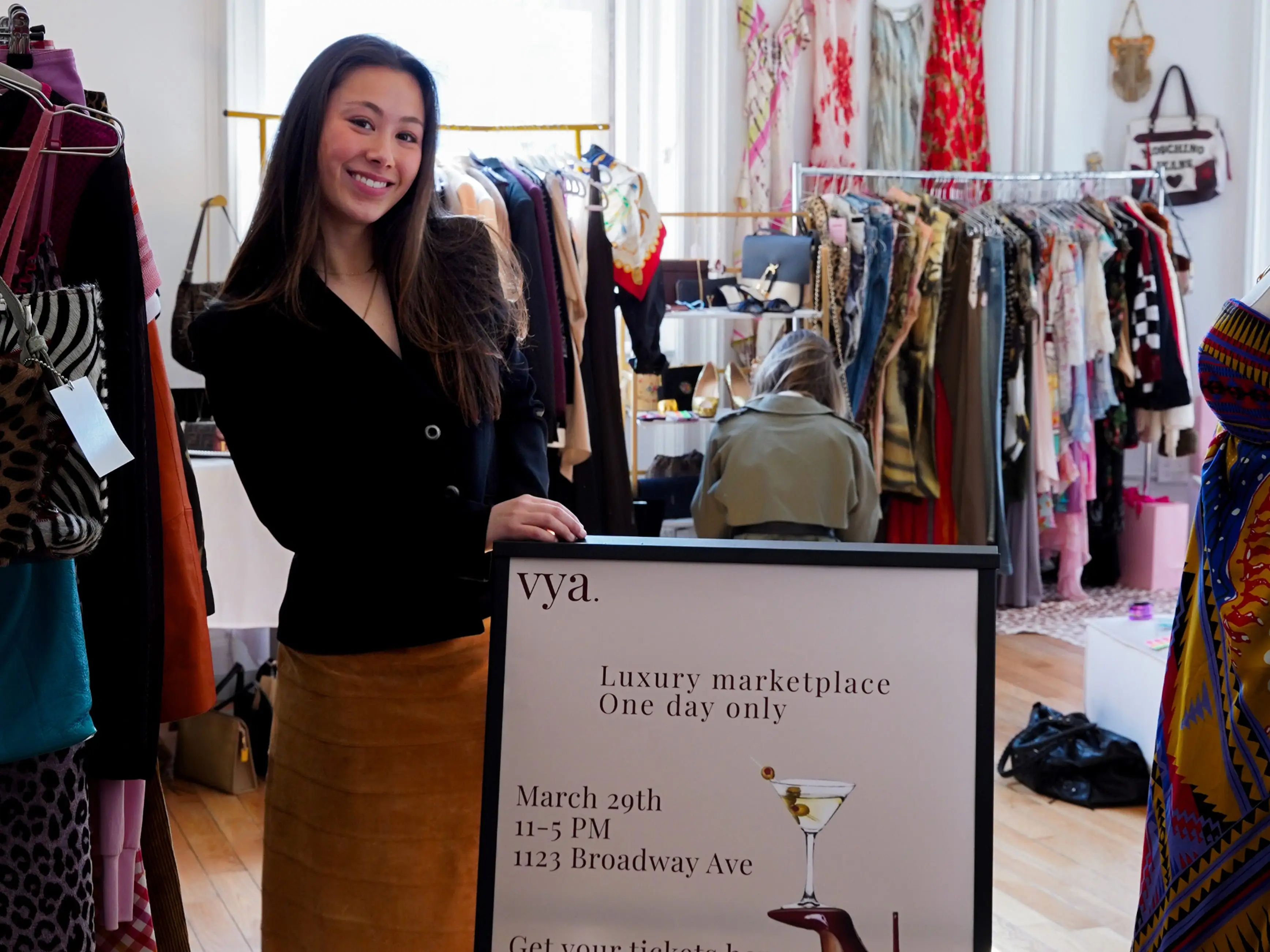 Hana Elster at a pop-up for her business.