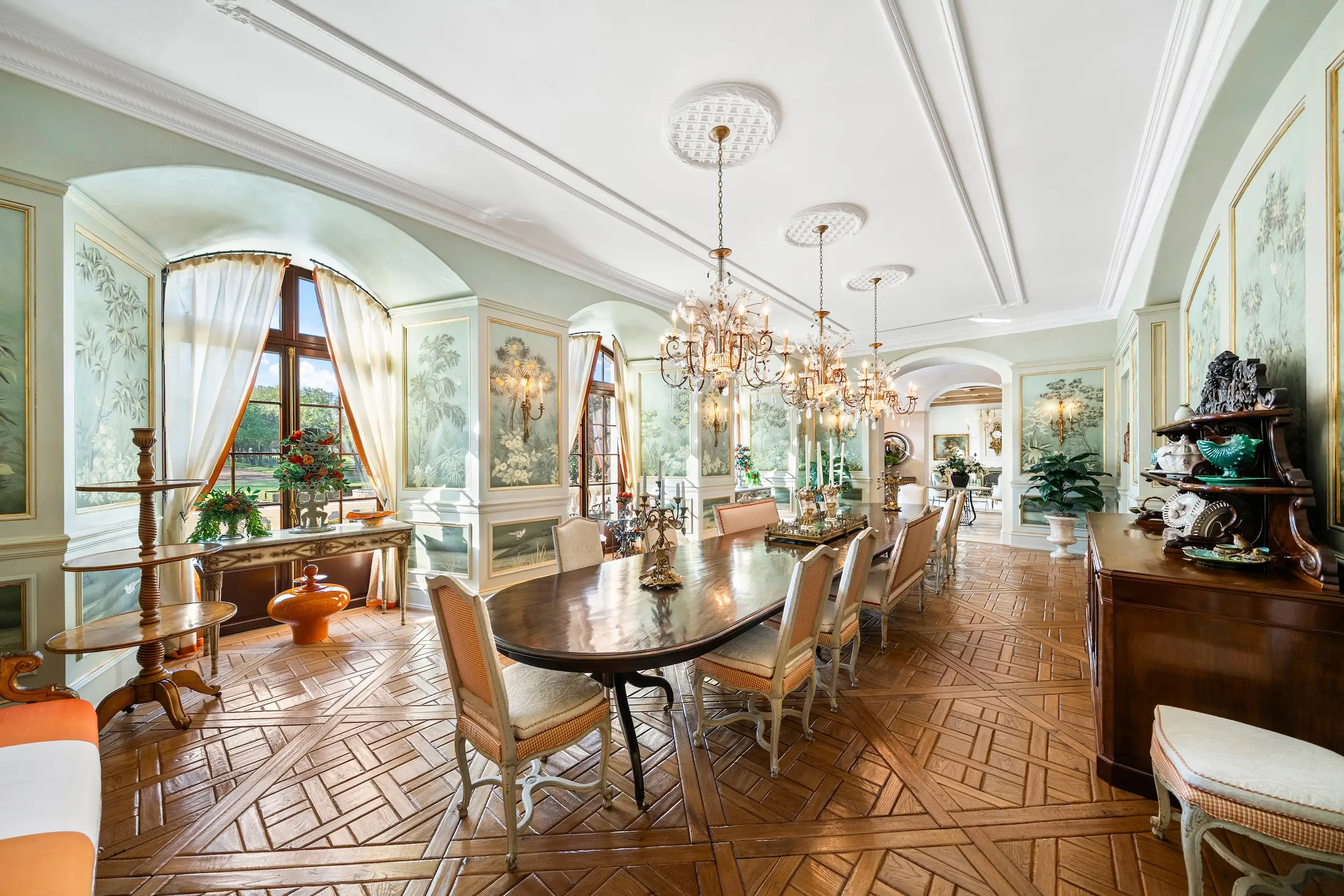 A large dining room.