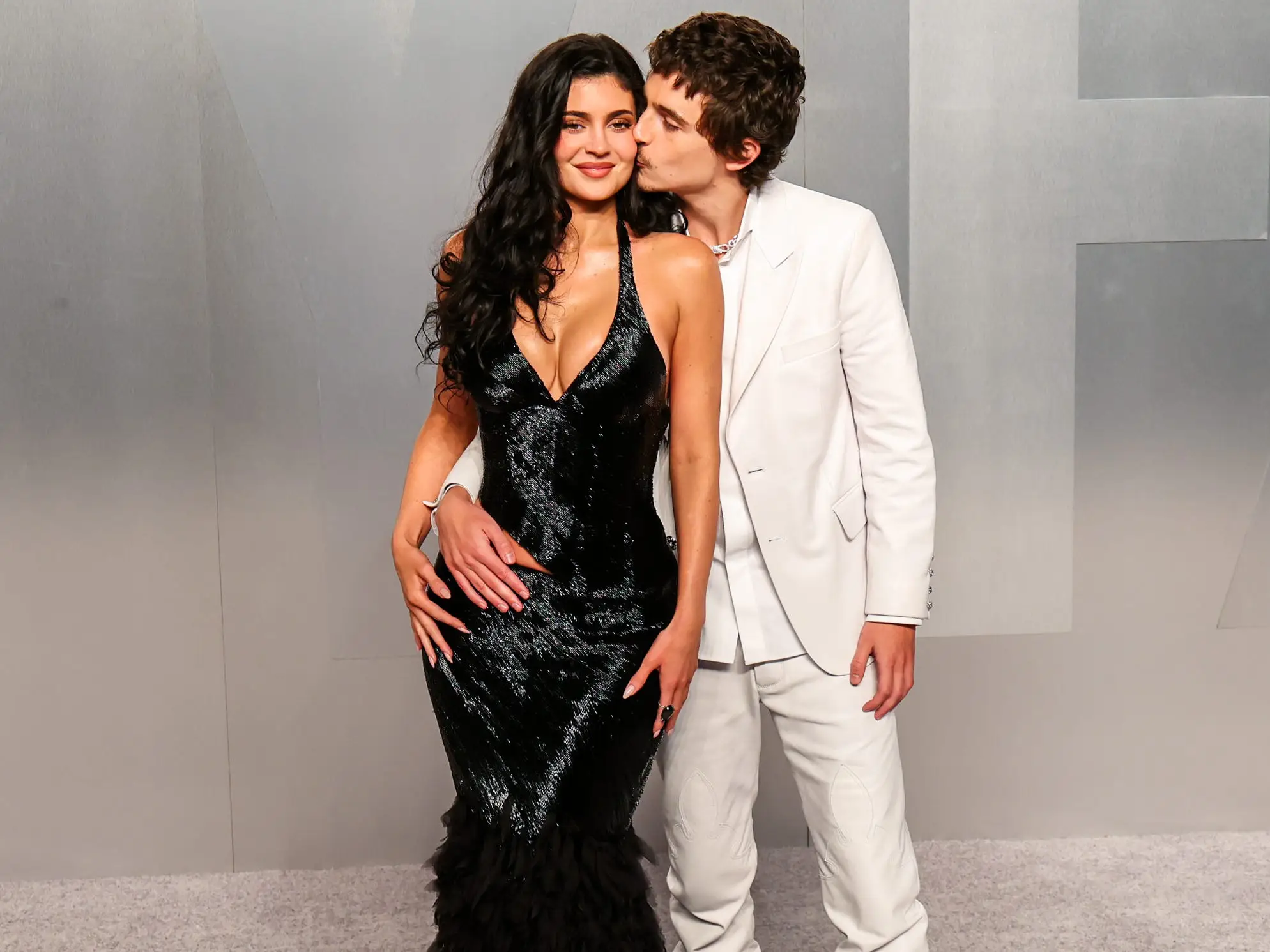 Kylie Jenner and Timothee Chalamet at the Vanity Fair Oscar Party in March 2026.
