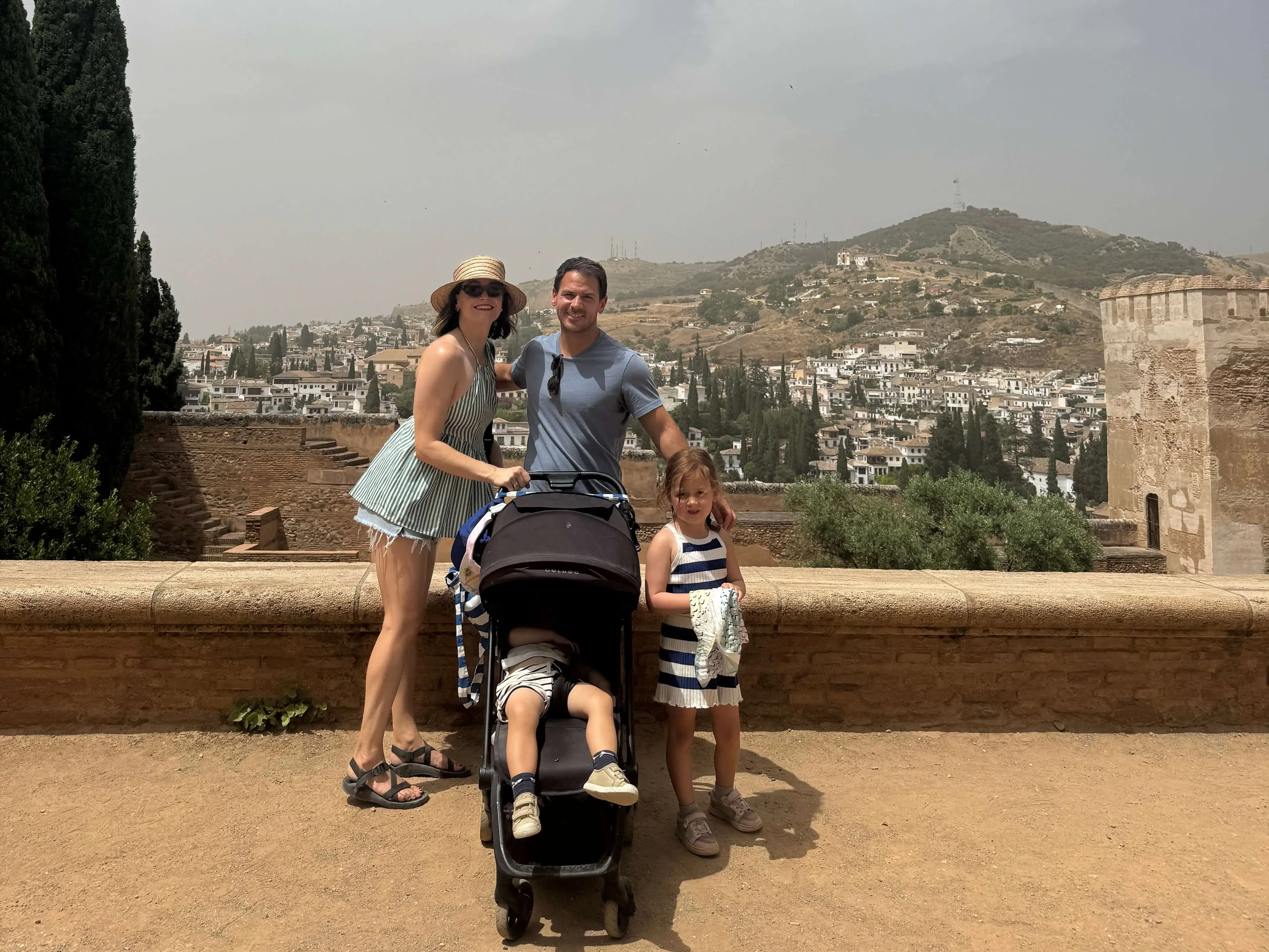Family posing for photo