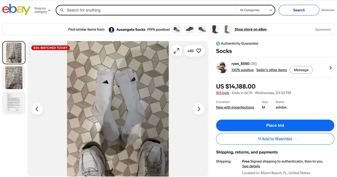 GameStop CEO says he was ‘permanently suspended’ from eBay — but his listings are still up, including $14,000 socks