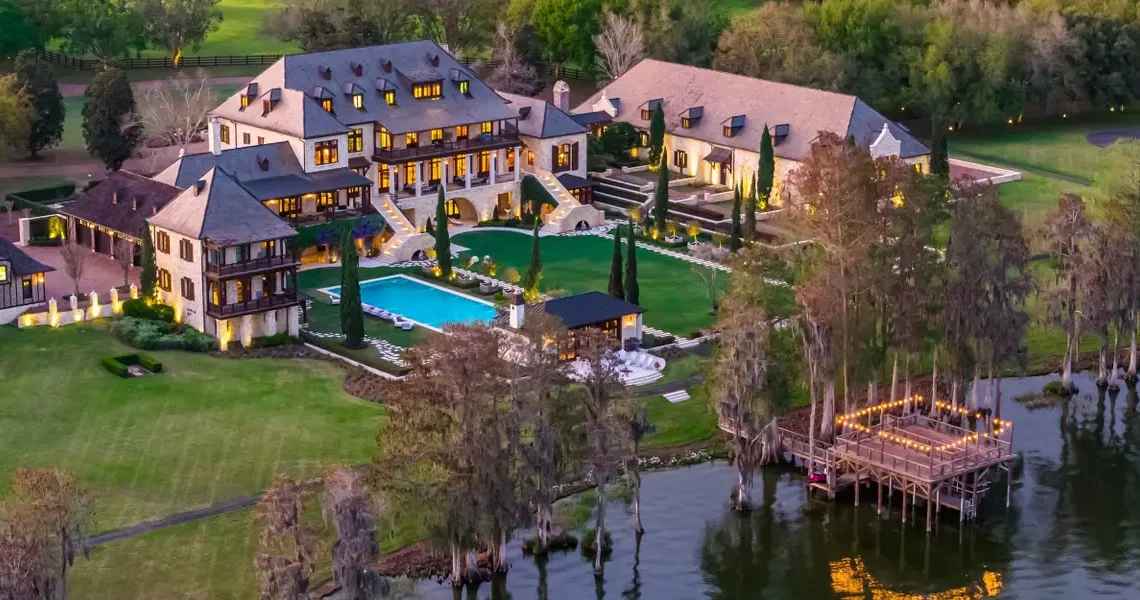 This $115-million French Normandy Château in Florida features a private spa and a go-kart track. See inside.