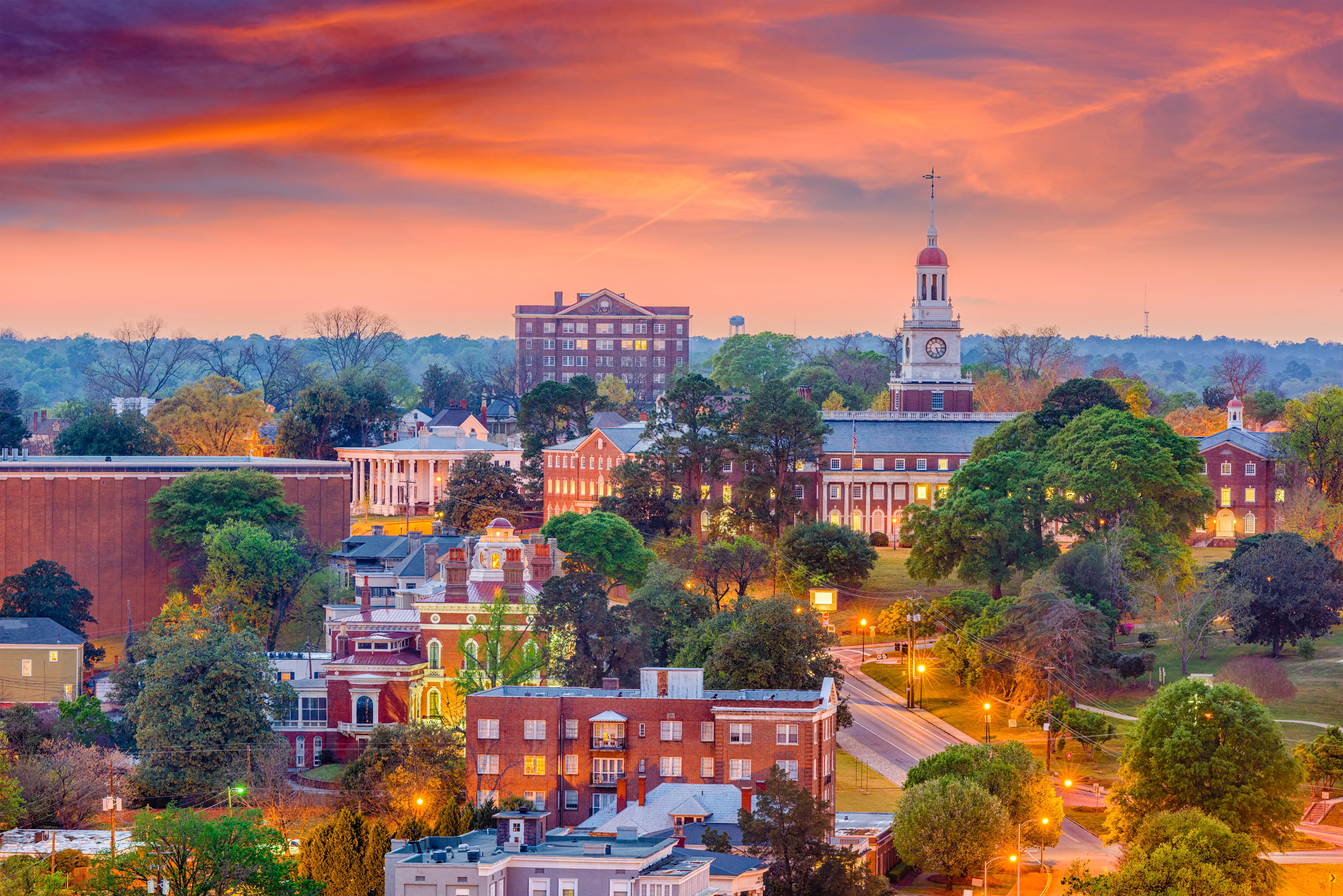 An aerial view of Macon, Georgia.