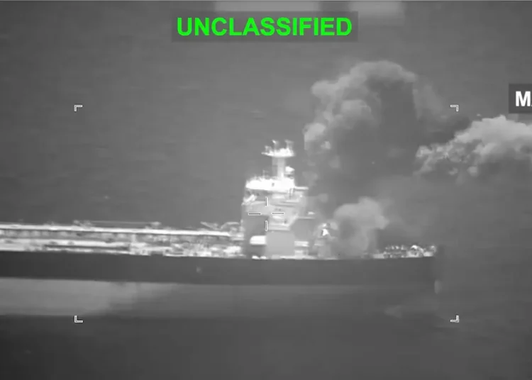 A US Navy Super Hornet knocked out a pair of Iran blockade runners by hitting the smokestacks with precision munitions