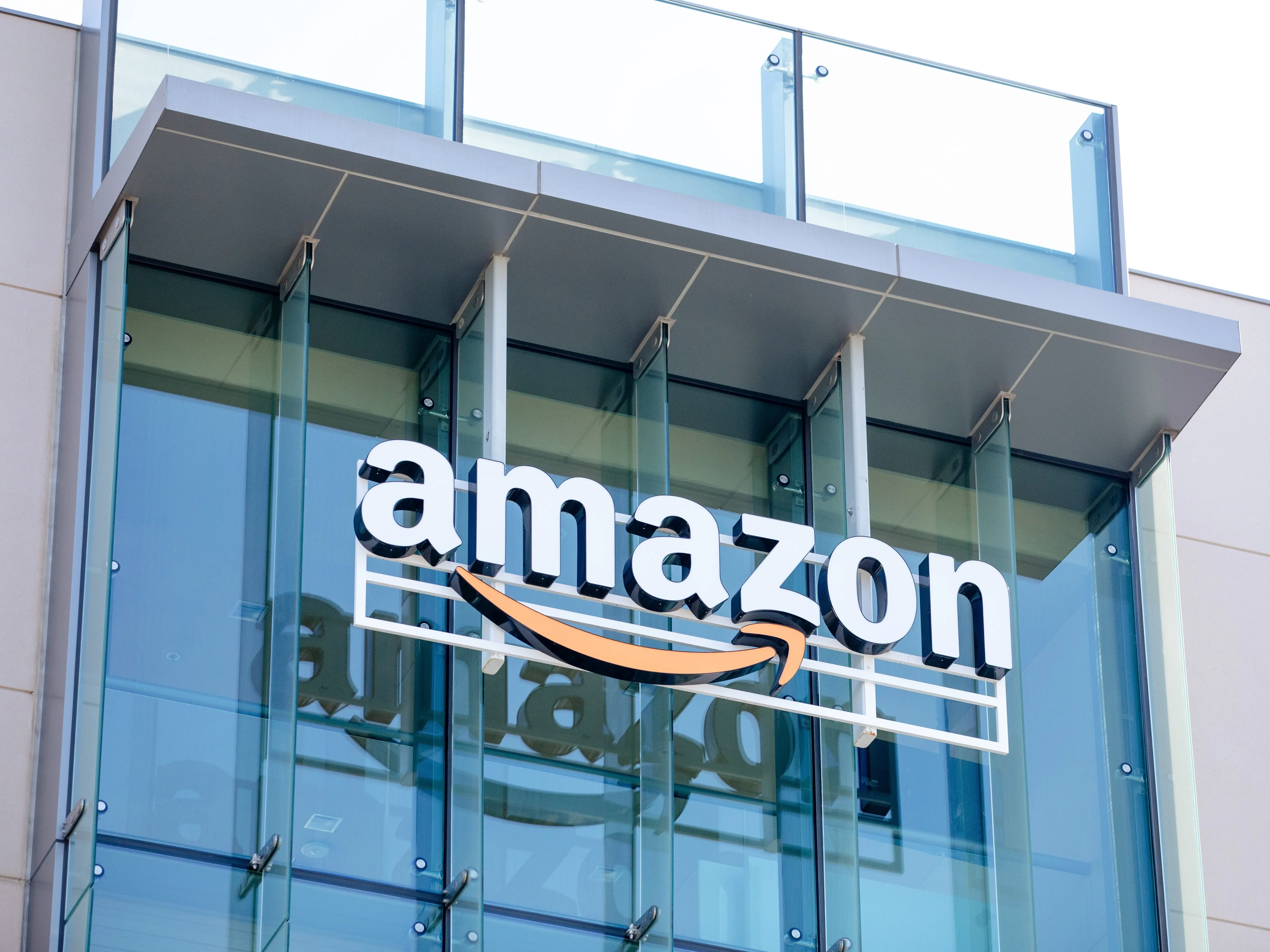 Amazon logo on building