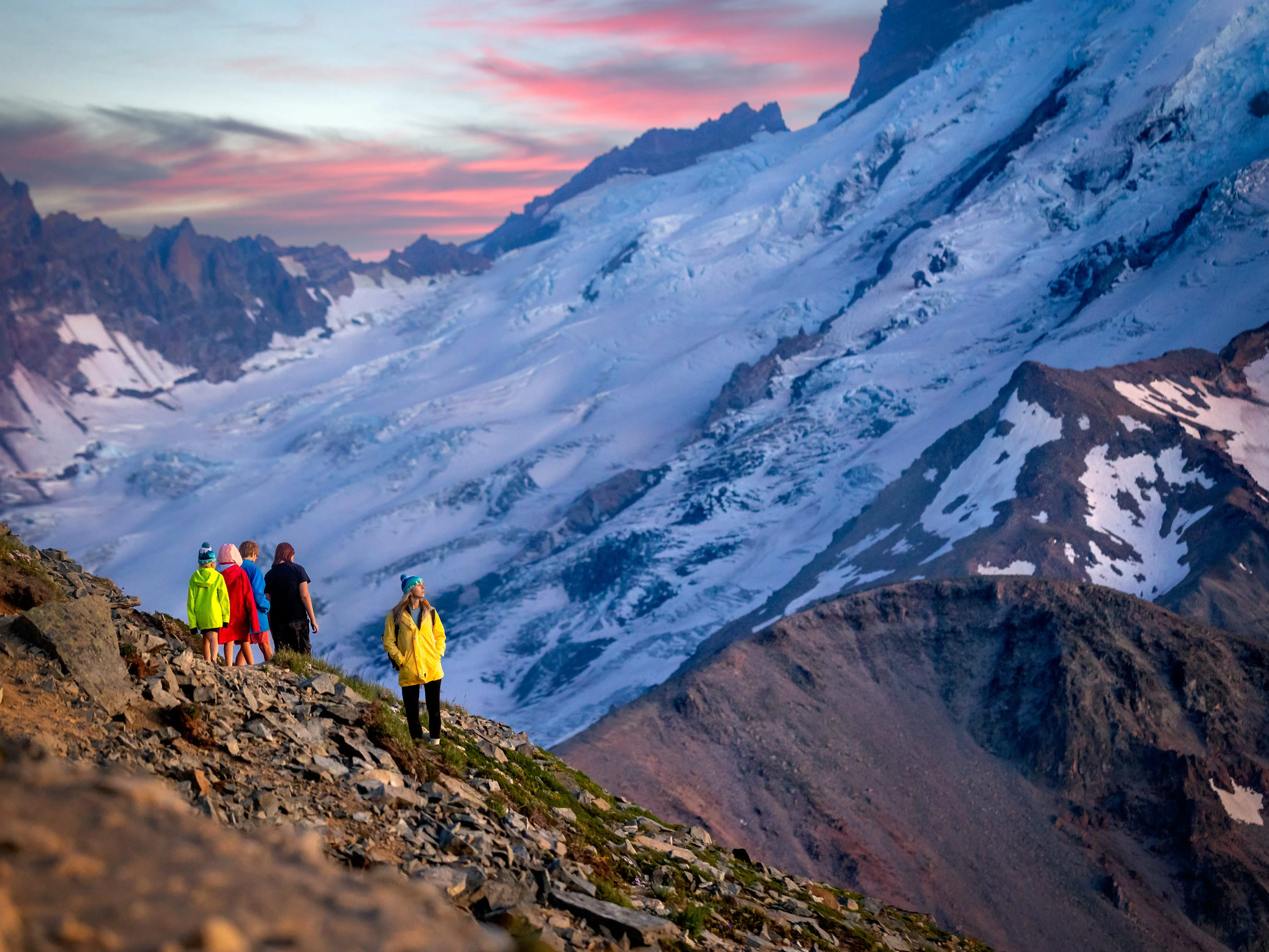 Cassie Bailey's family in a mountain area
