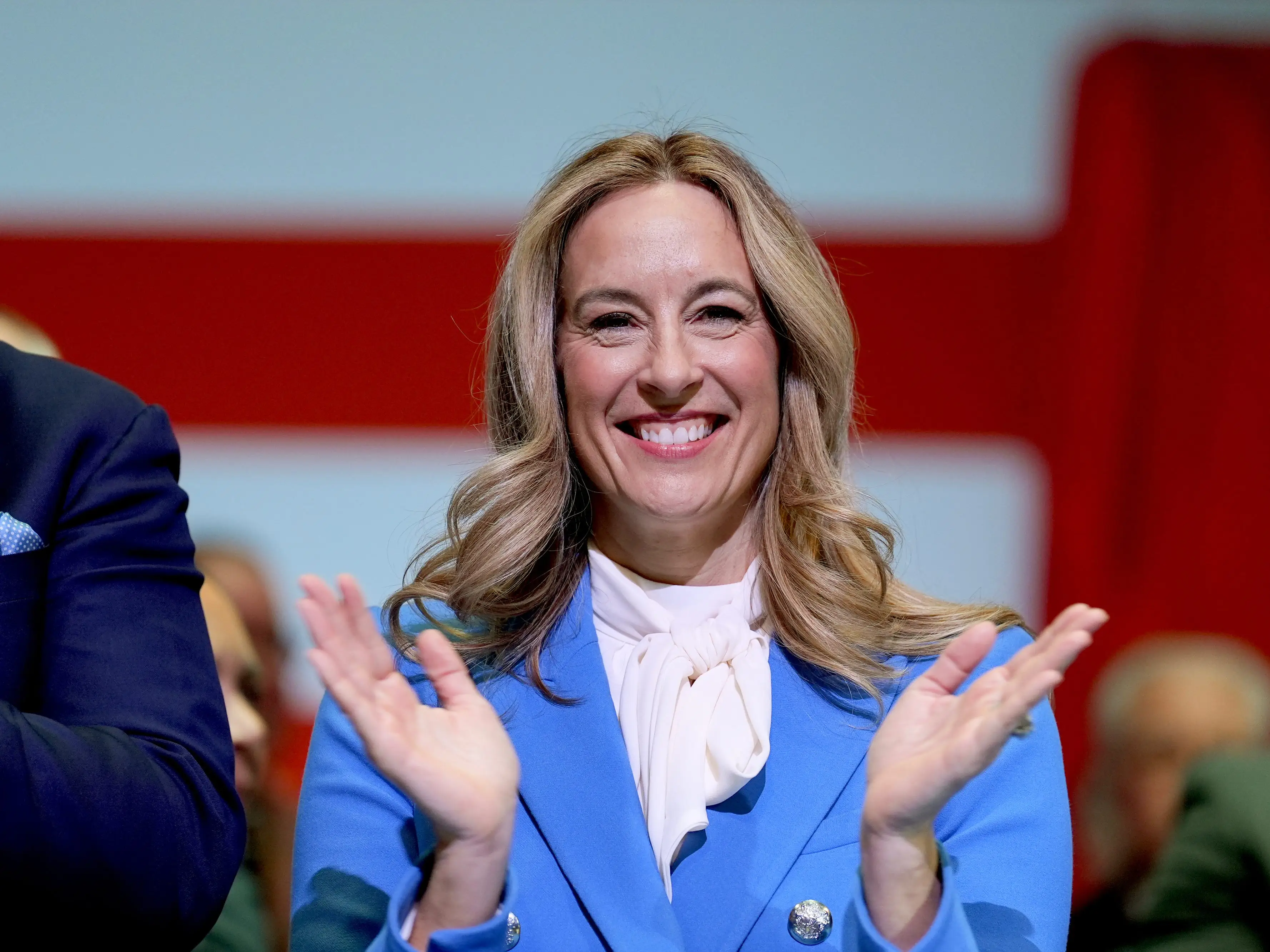 Mikie Sherrill, governor-elect of New Jersey, during an inauguration ceremony at Prudential Hall at New Jersey Performing Arts Center in Newark, New Jersey, US, on Tuesday, Jan. 20, 2026.