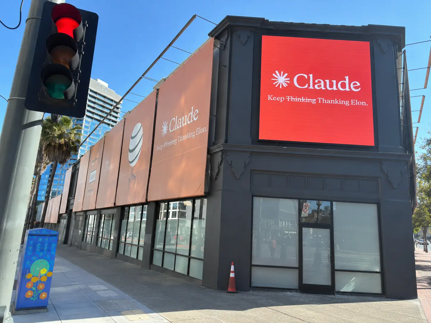 An image of Anthropic's developer conference and marketing in San Francisco