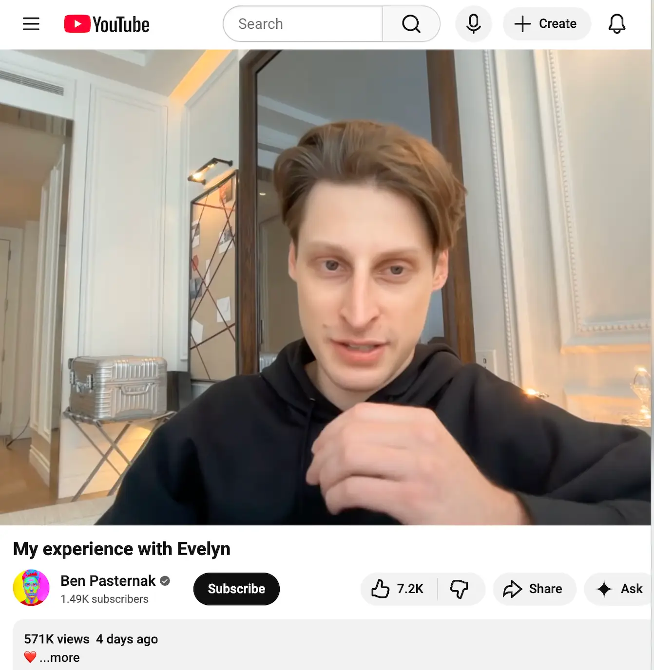 Ben Pasternak's YouTube video