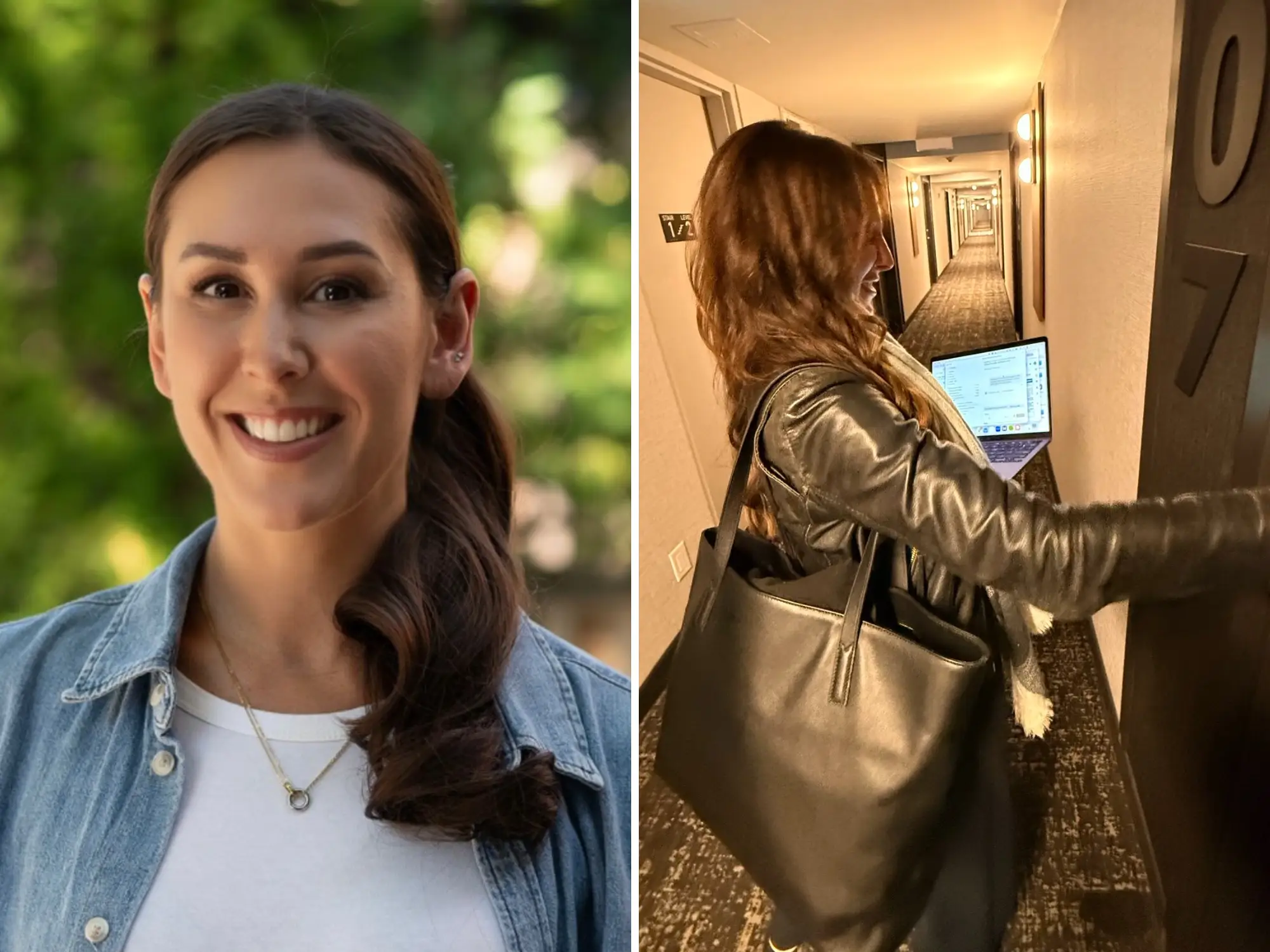 Golden Ventures partner Alison Kaizer is pictured walking with an open laptop.