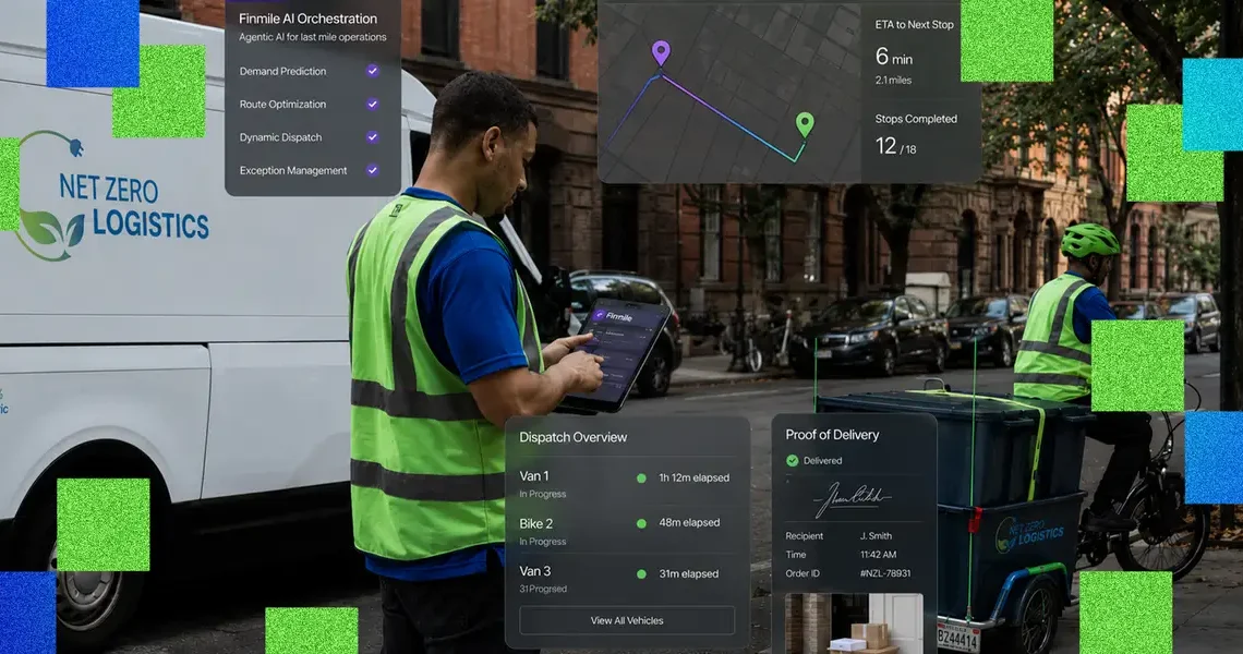 A logistics company uses AI to reduce its delivery routes by half and save time on package sorting