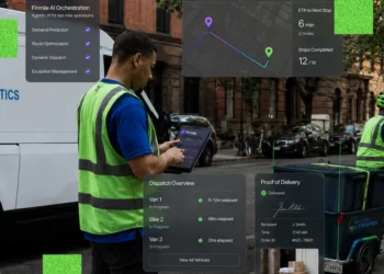 A logistics company uses AI to reduce its delivery routes by half and save time on package sorting