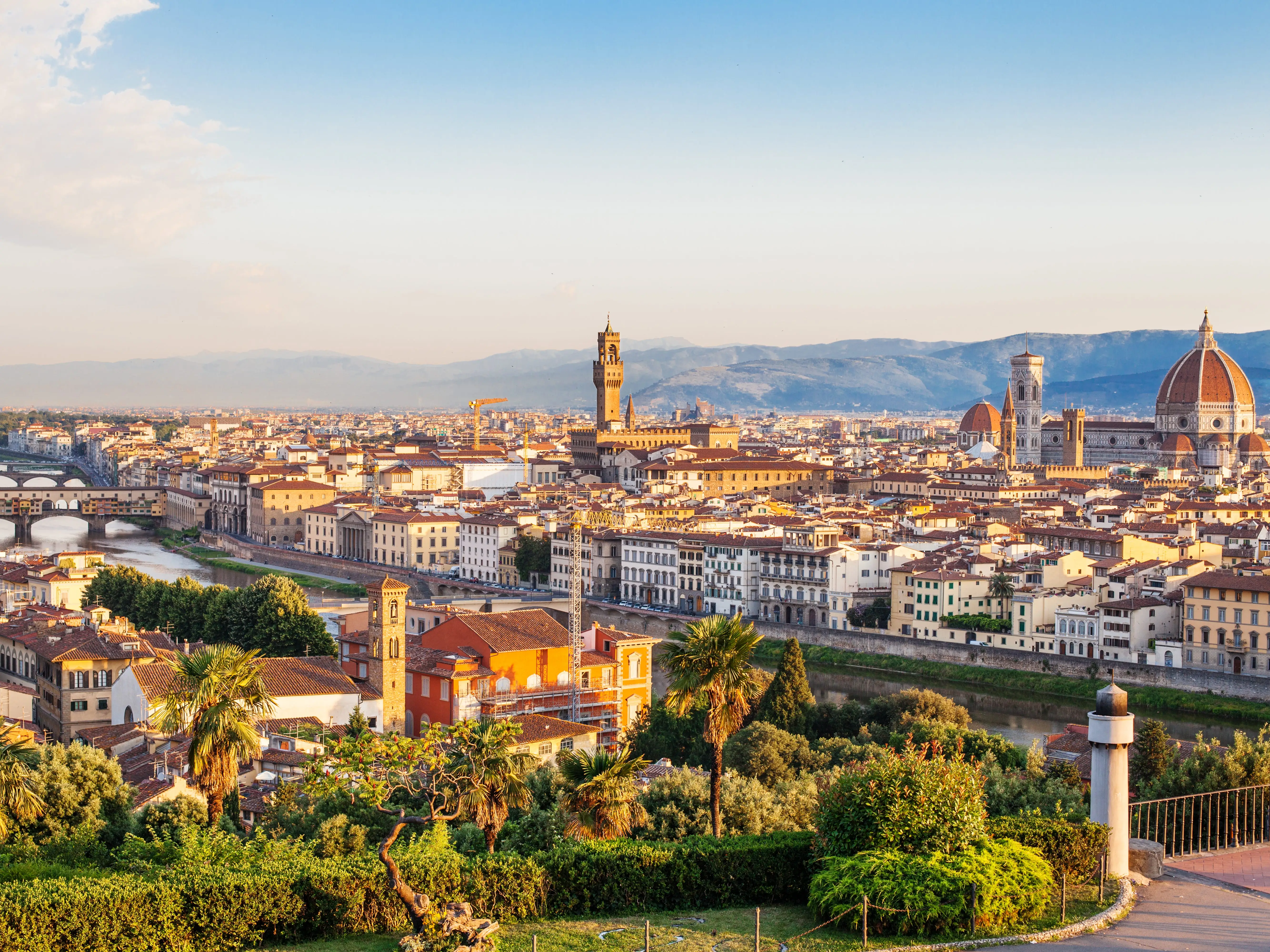 Historic buildings in Florence, Italy.