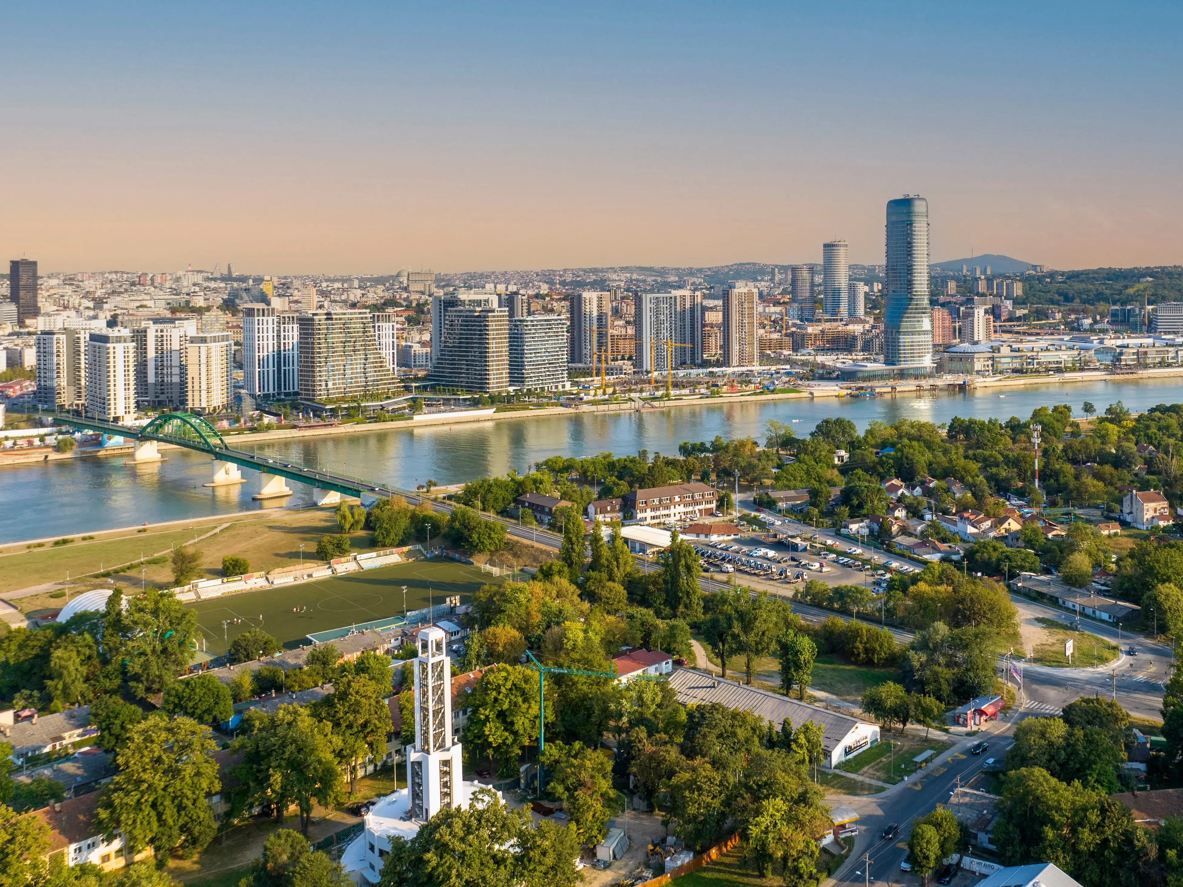 Belgrade, Serbia skyline.
