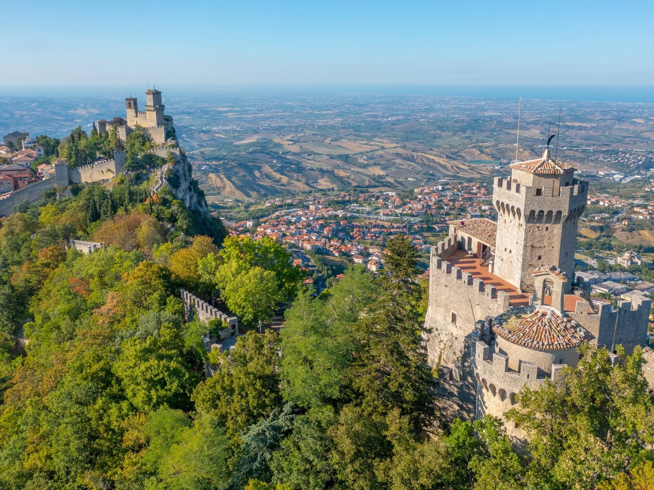 Towers in san Marino.