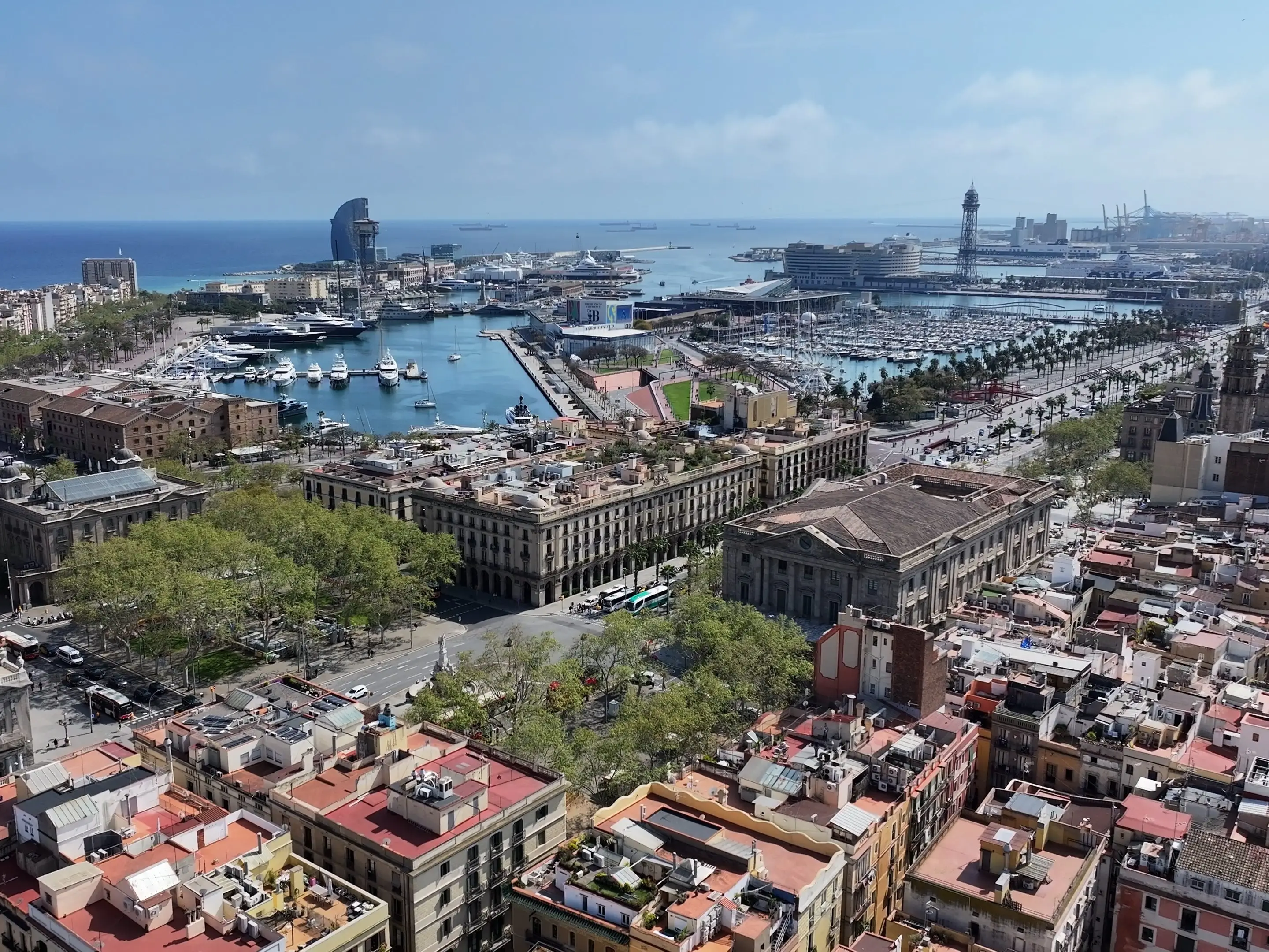 Buildings in Barcelona, Spain.