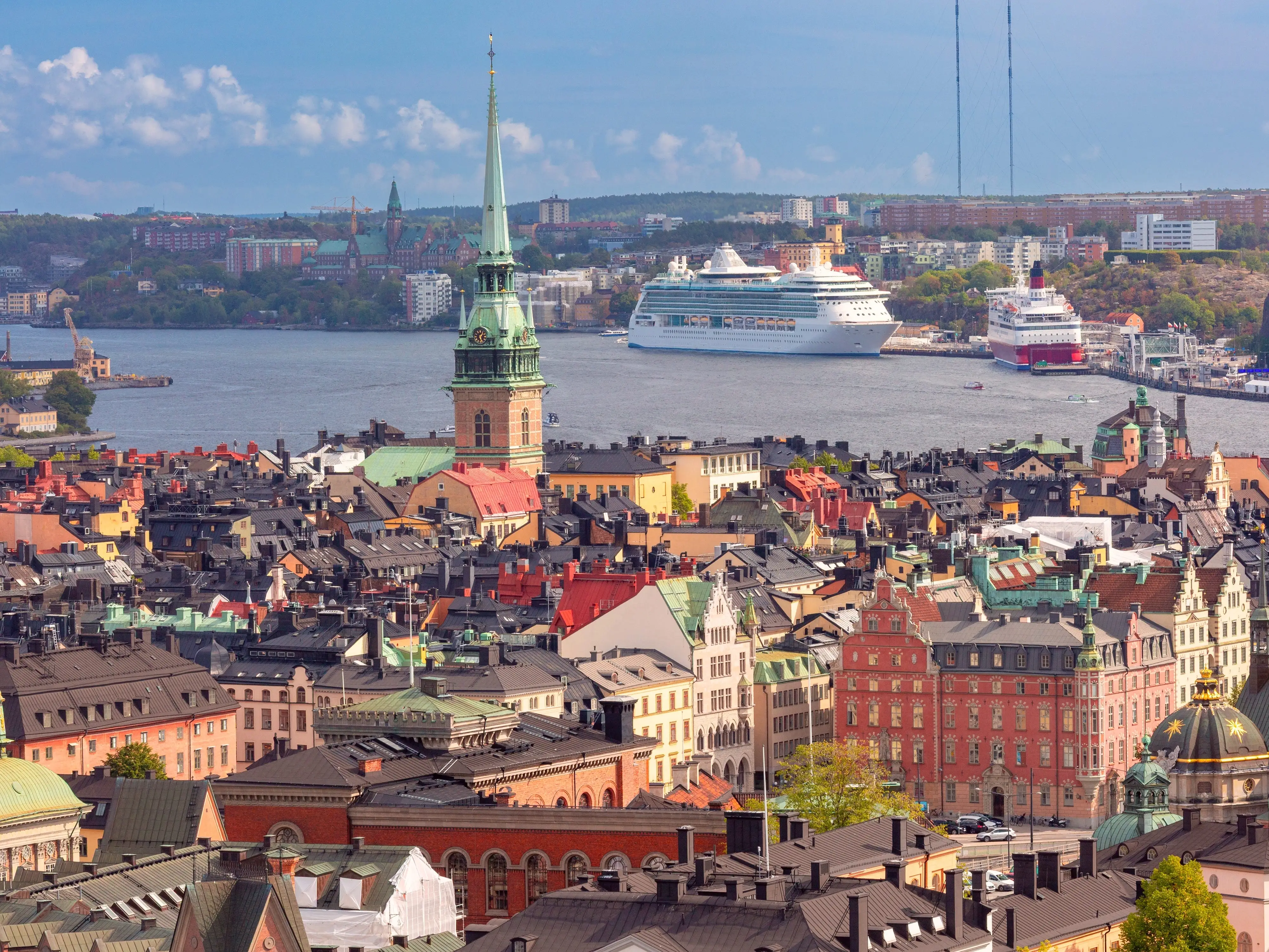 Buildings in Stockholm, Sweden.