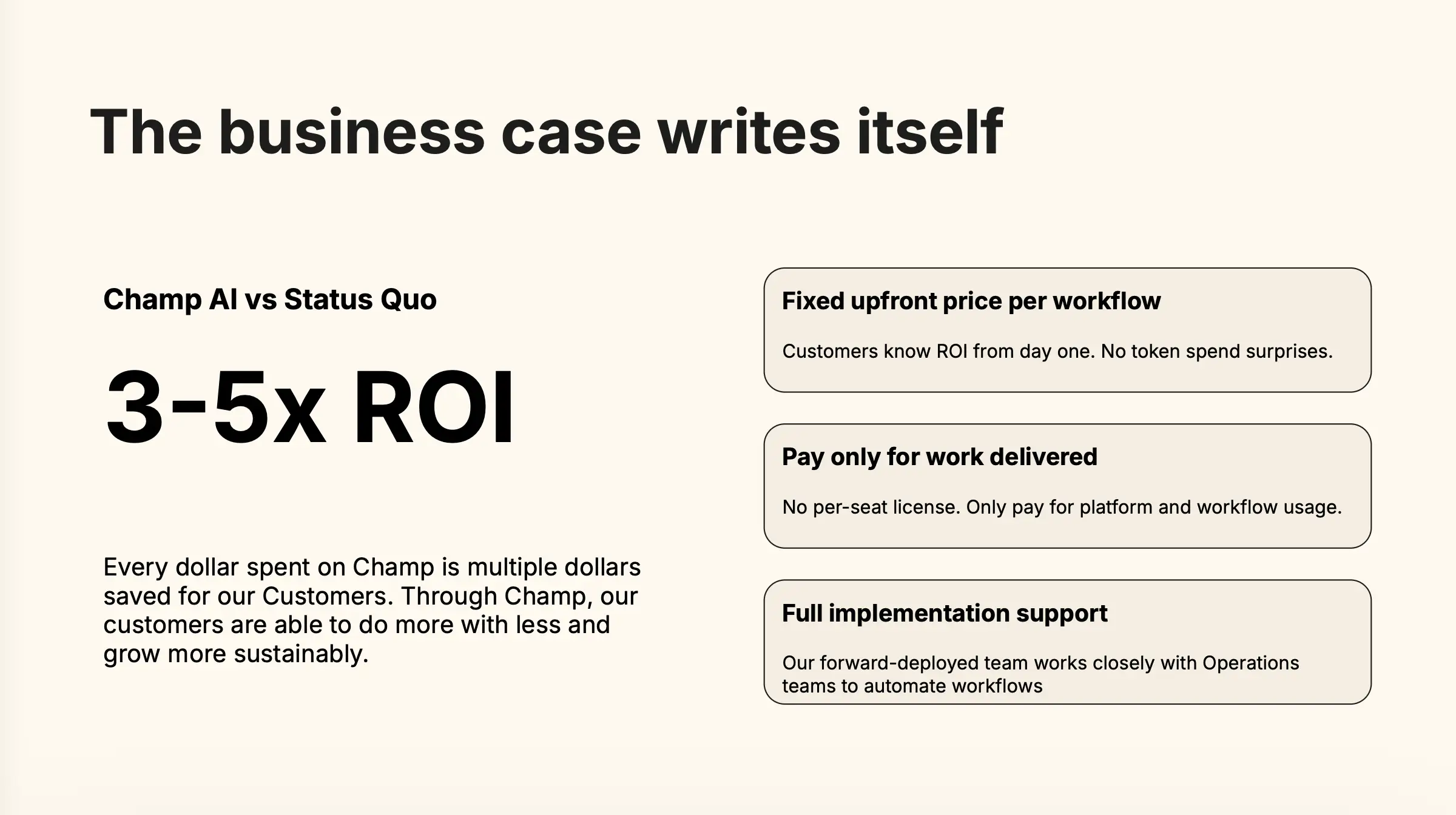 Champ AI pitch deck