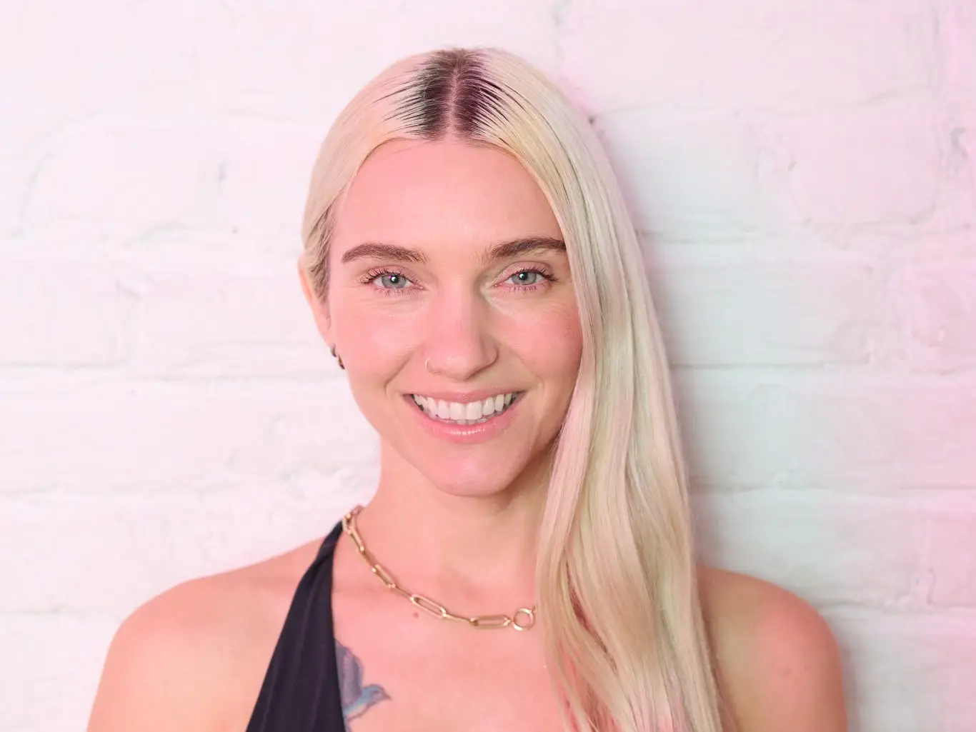 A blonde woman.