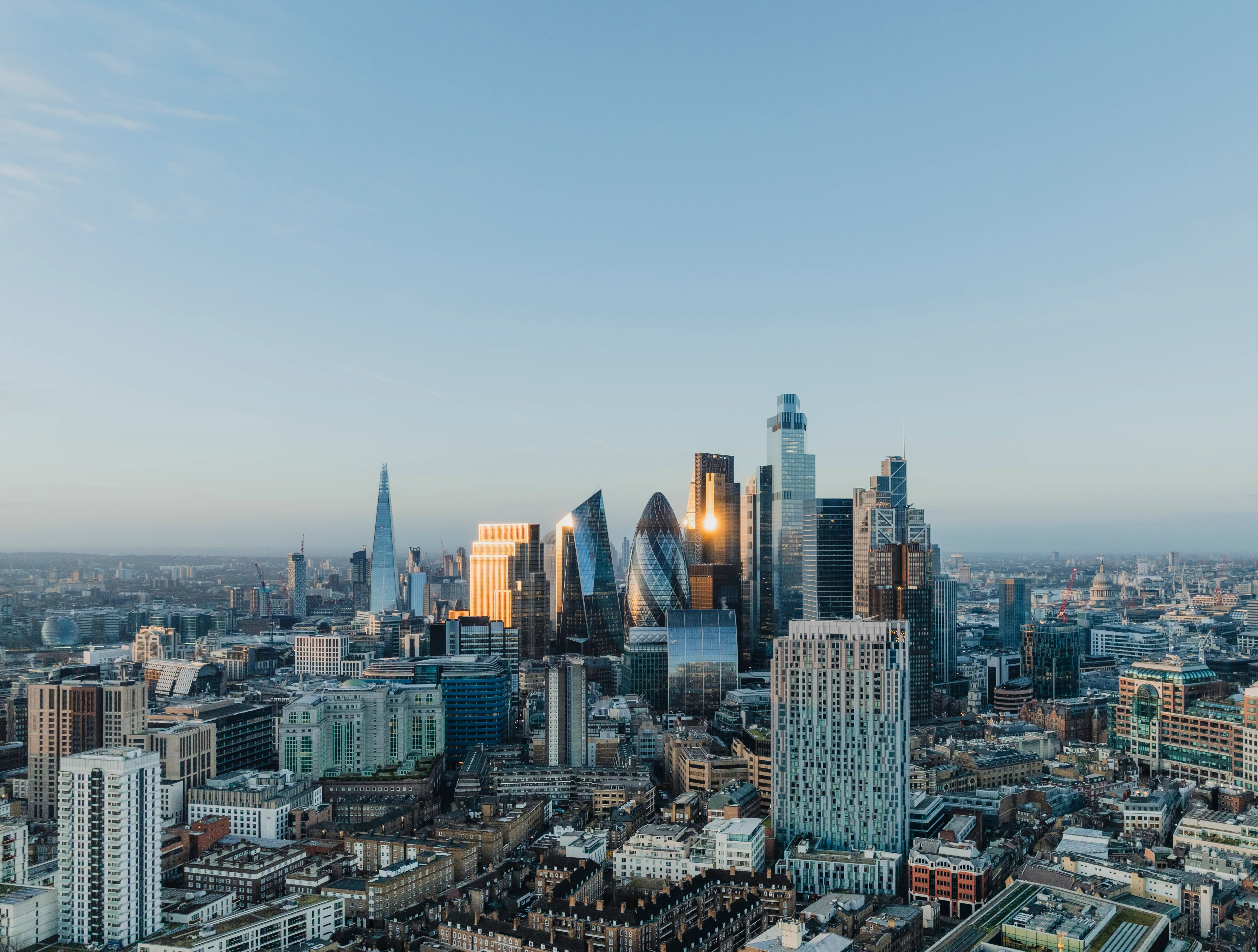A skyline view of London.