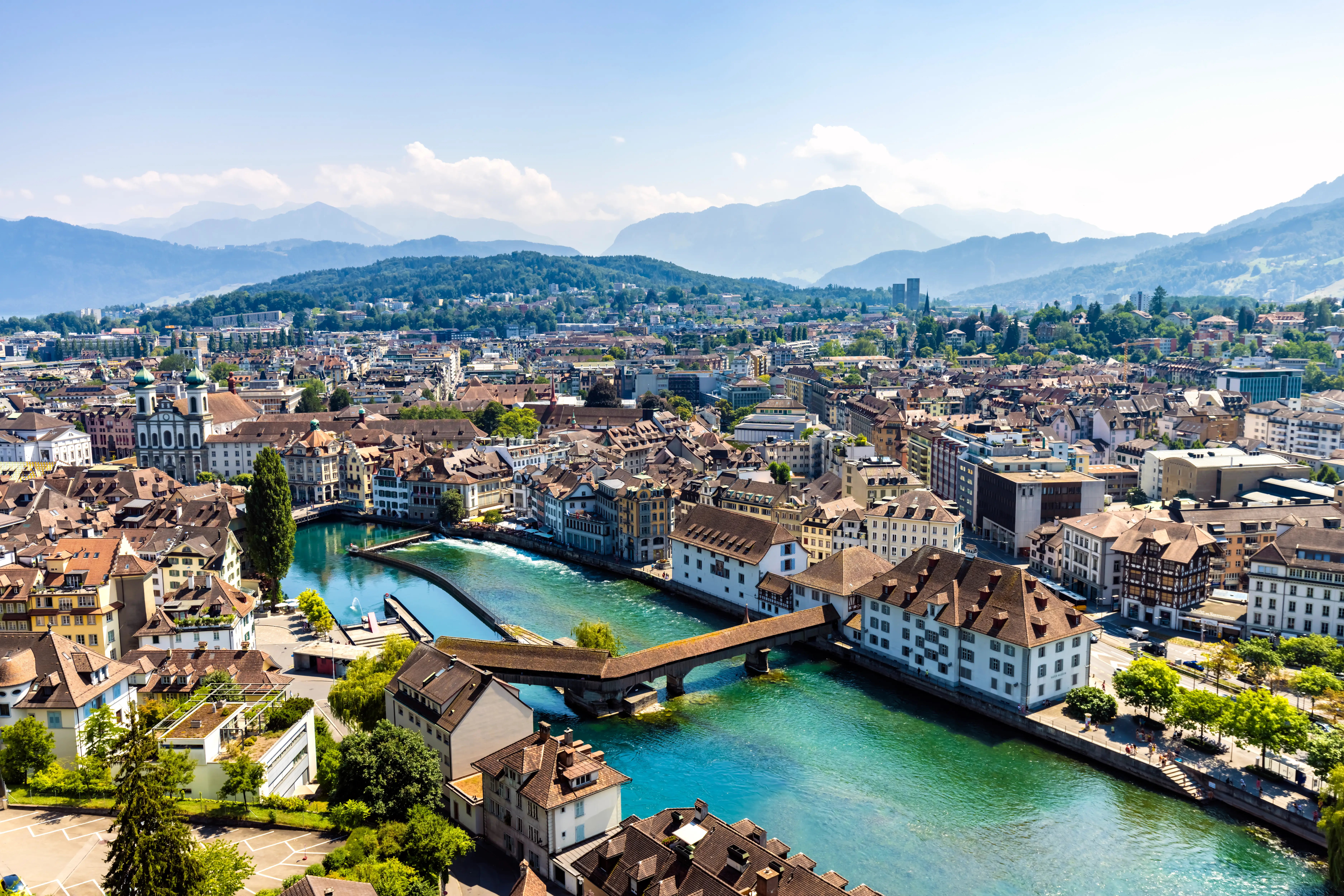 An overview of Lucerne in Switzerland