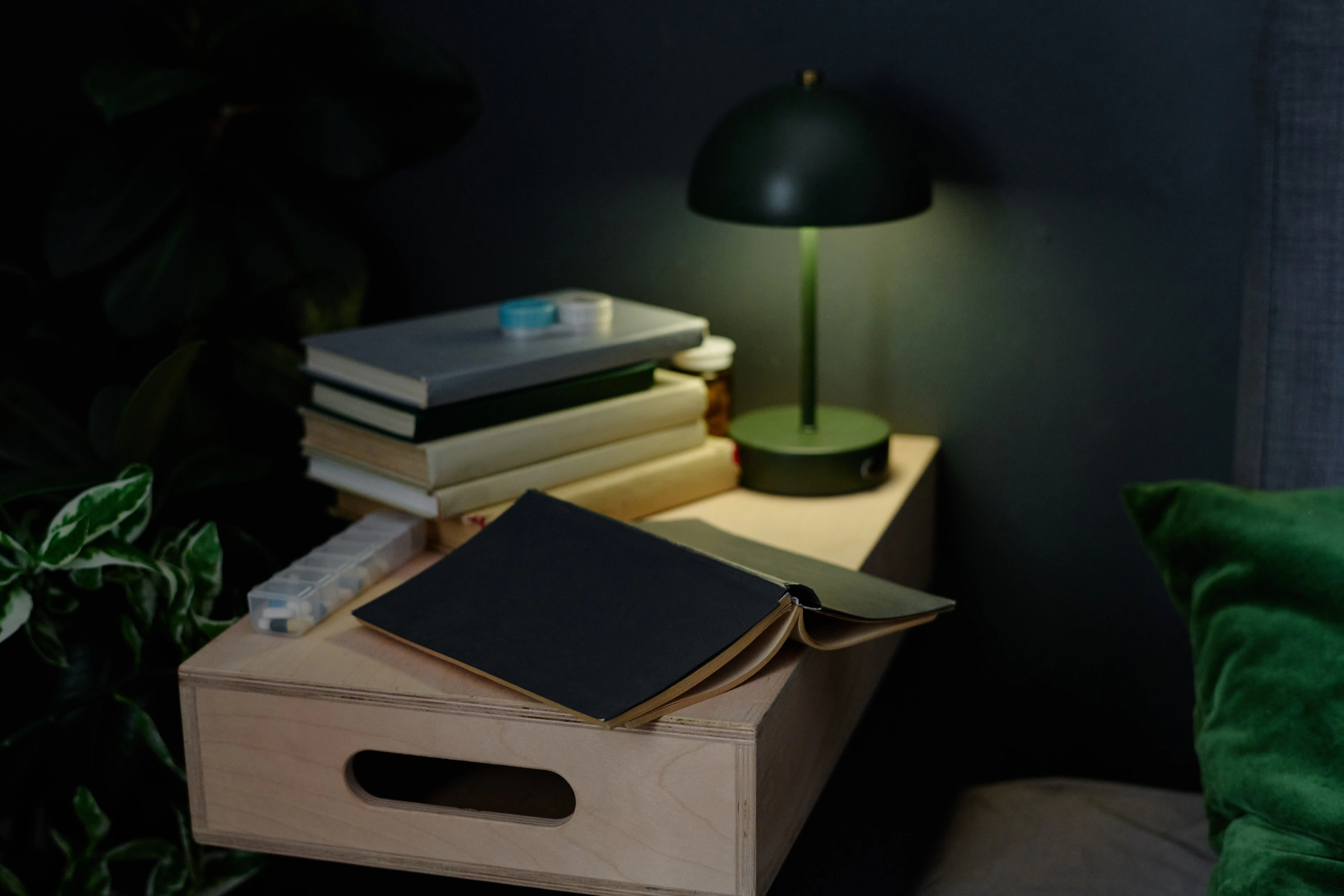 Book on bedside table
