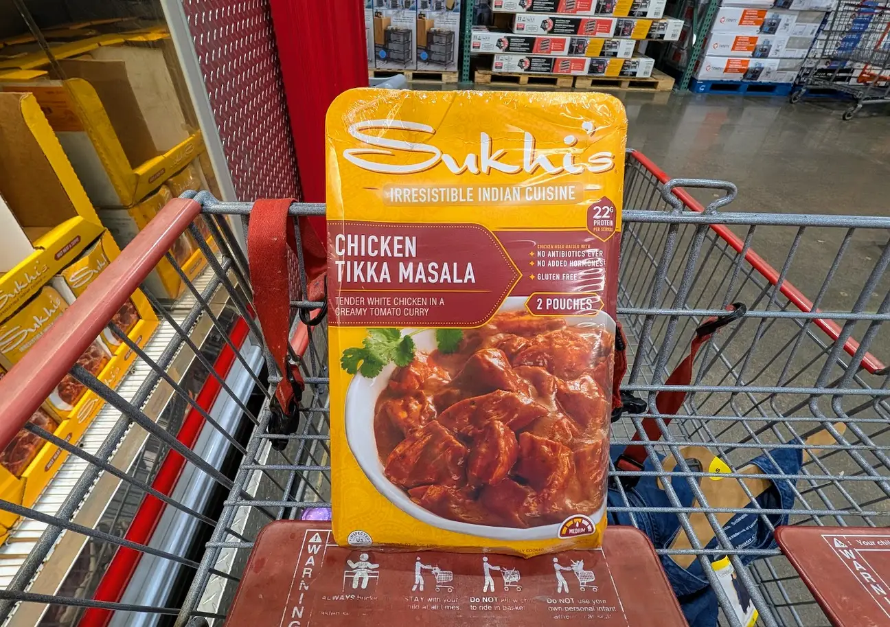 Sukki's chicken tikka masala in Costco cart
