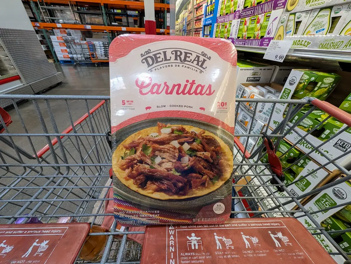 Del Real carnitas in Costco cart