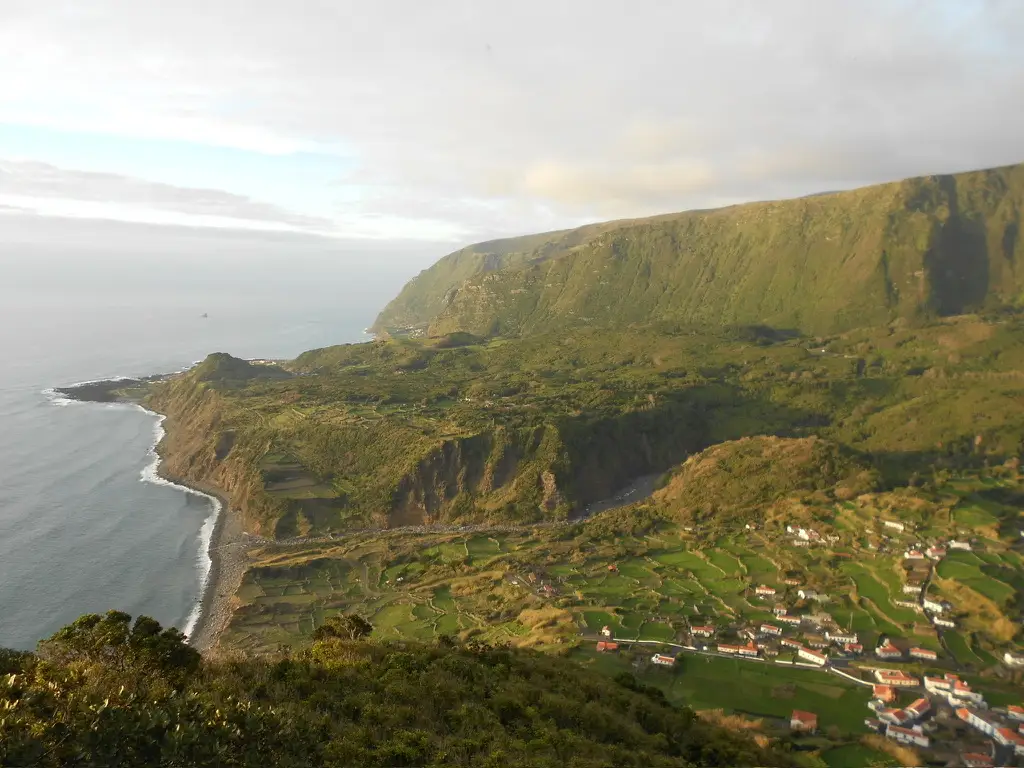view of the coast from Flores, Azores