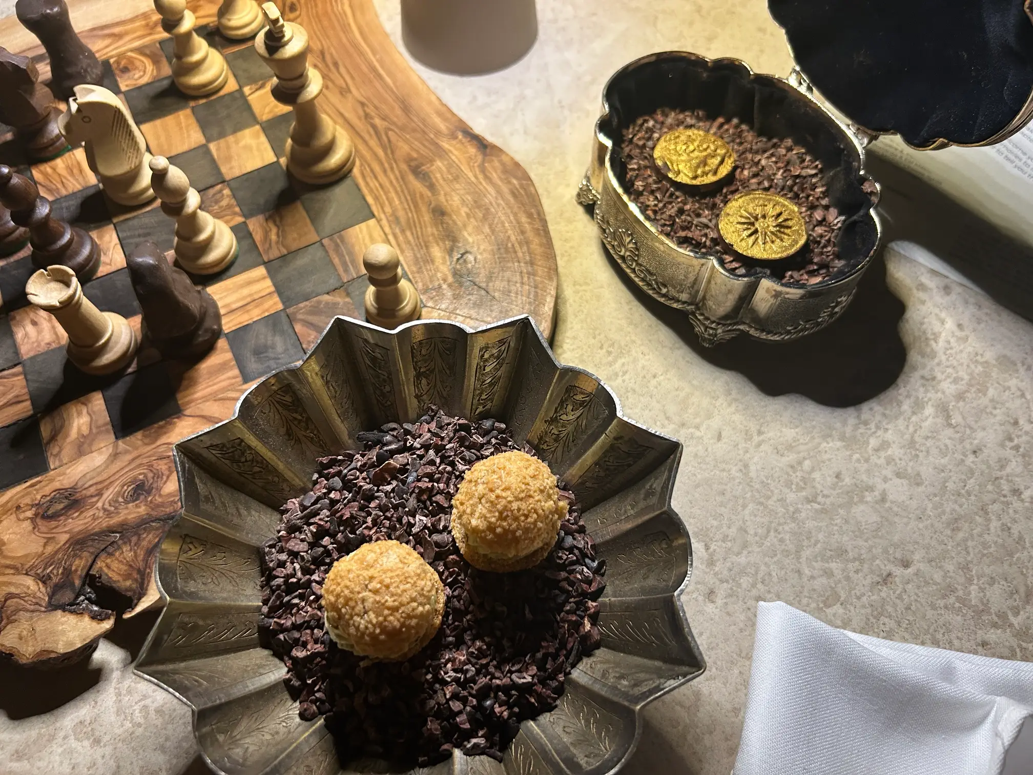Makris Athens gold coin dessert