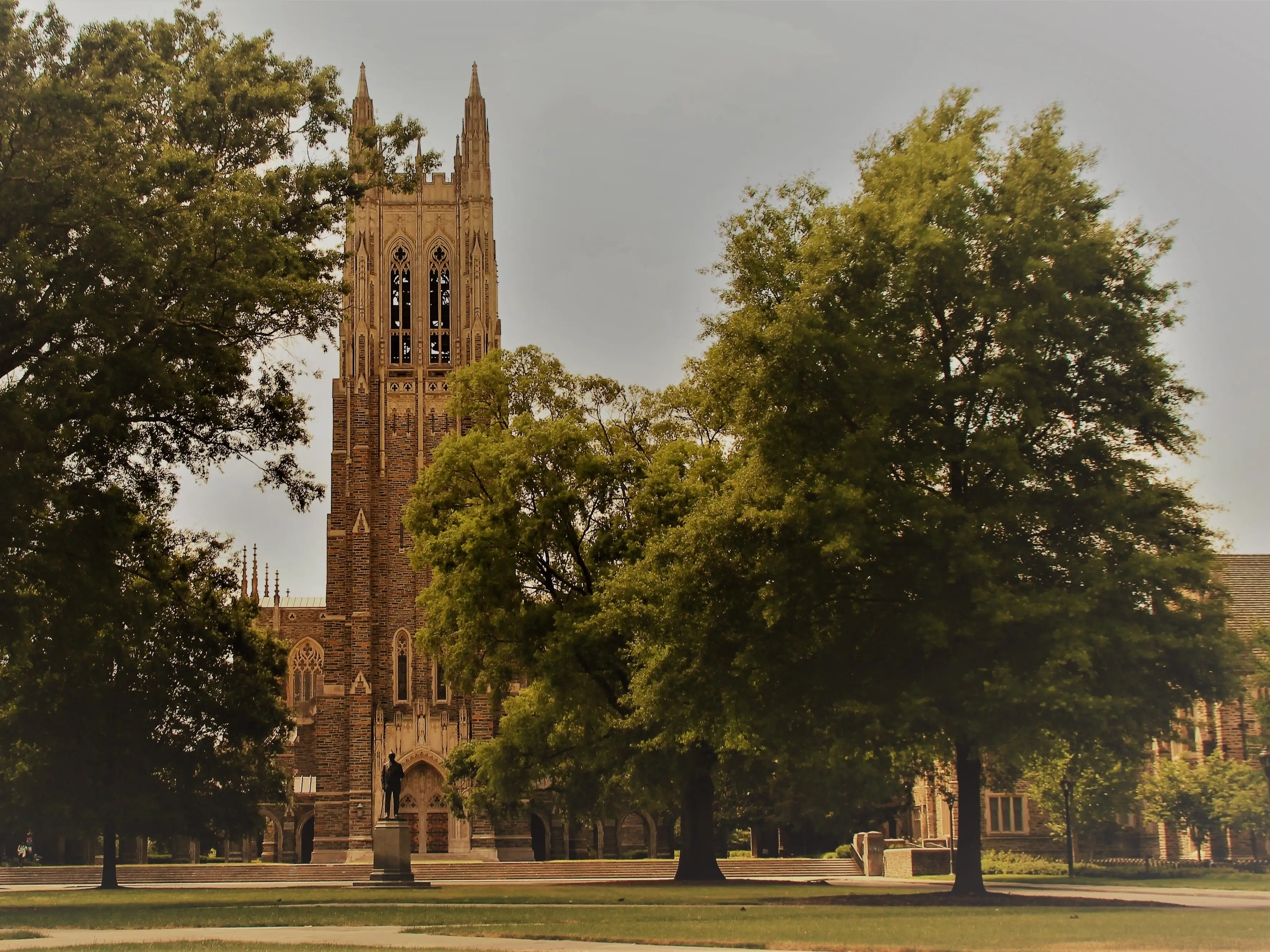 Exterior shot of Duke University Chapel. University of Duke in Durham North Carolina.