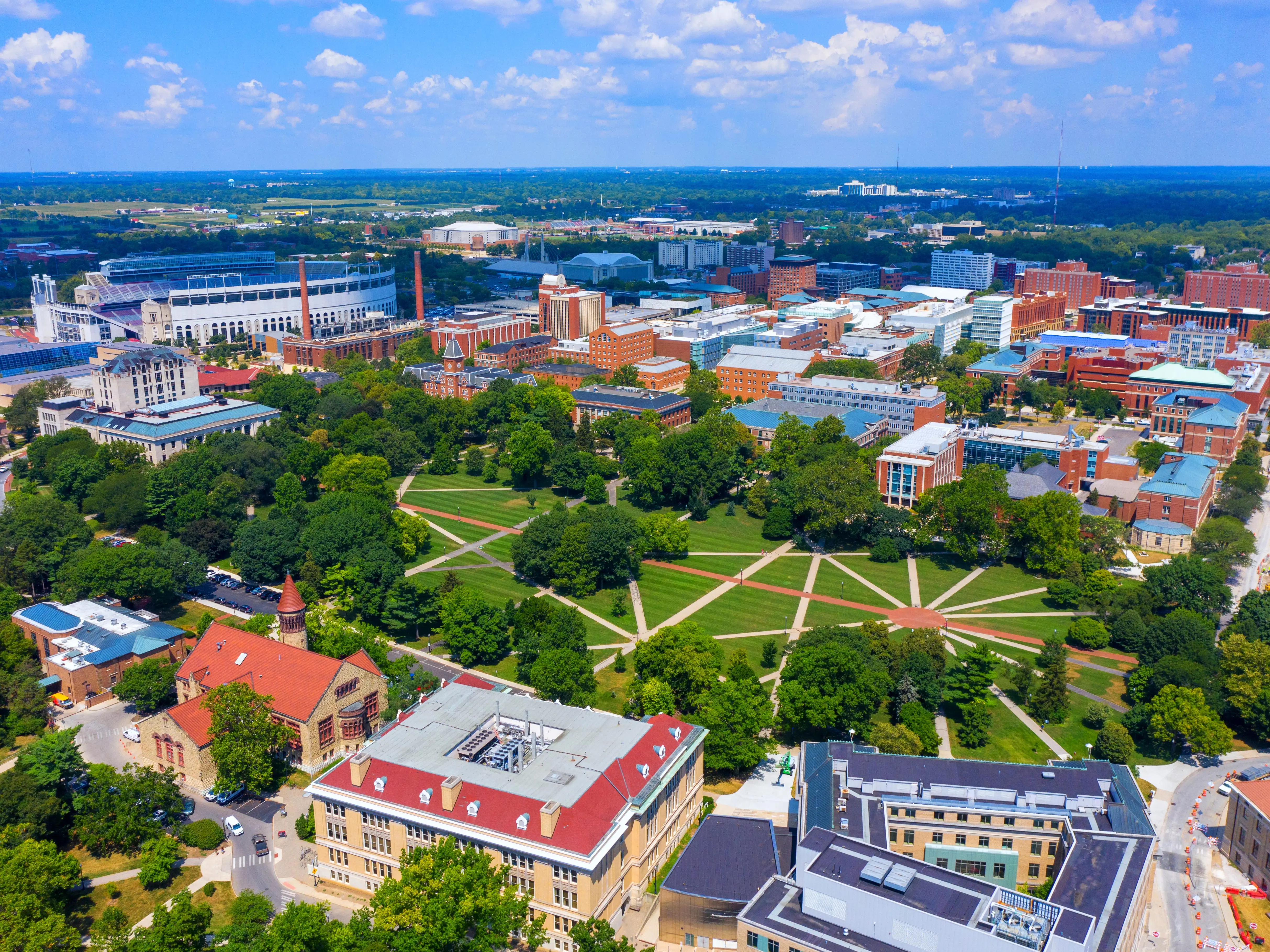 Aerial view of Columbus Ohio