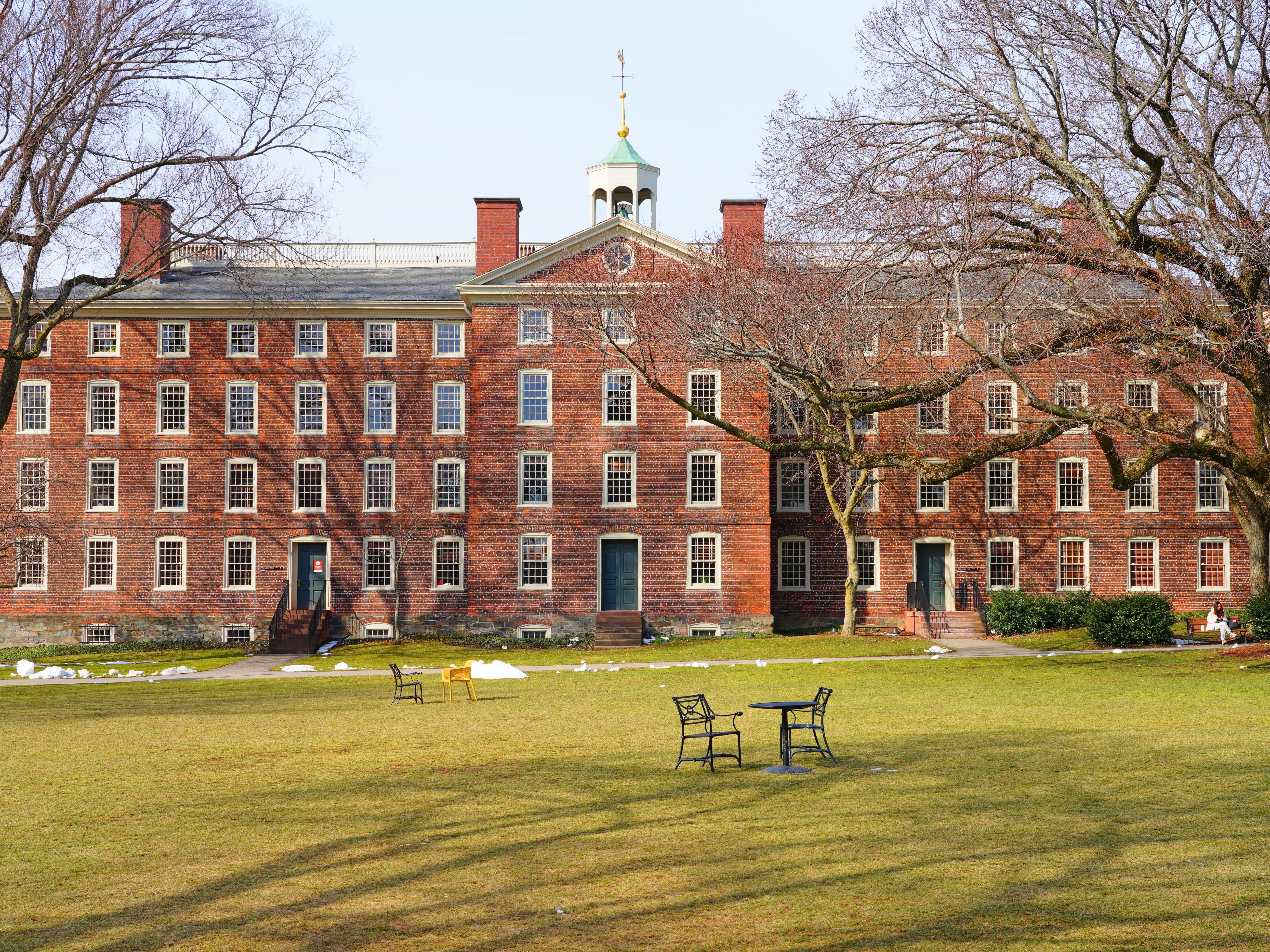 PROVIDENCE, RI -5 MAR 2022- View of the campus of Brown University, a landmark Ivy League research university located in the College Hill neighborhood of Providence, Rhode Island, United States.