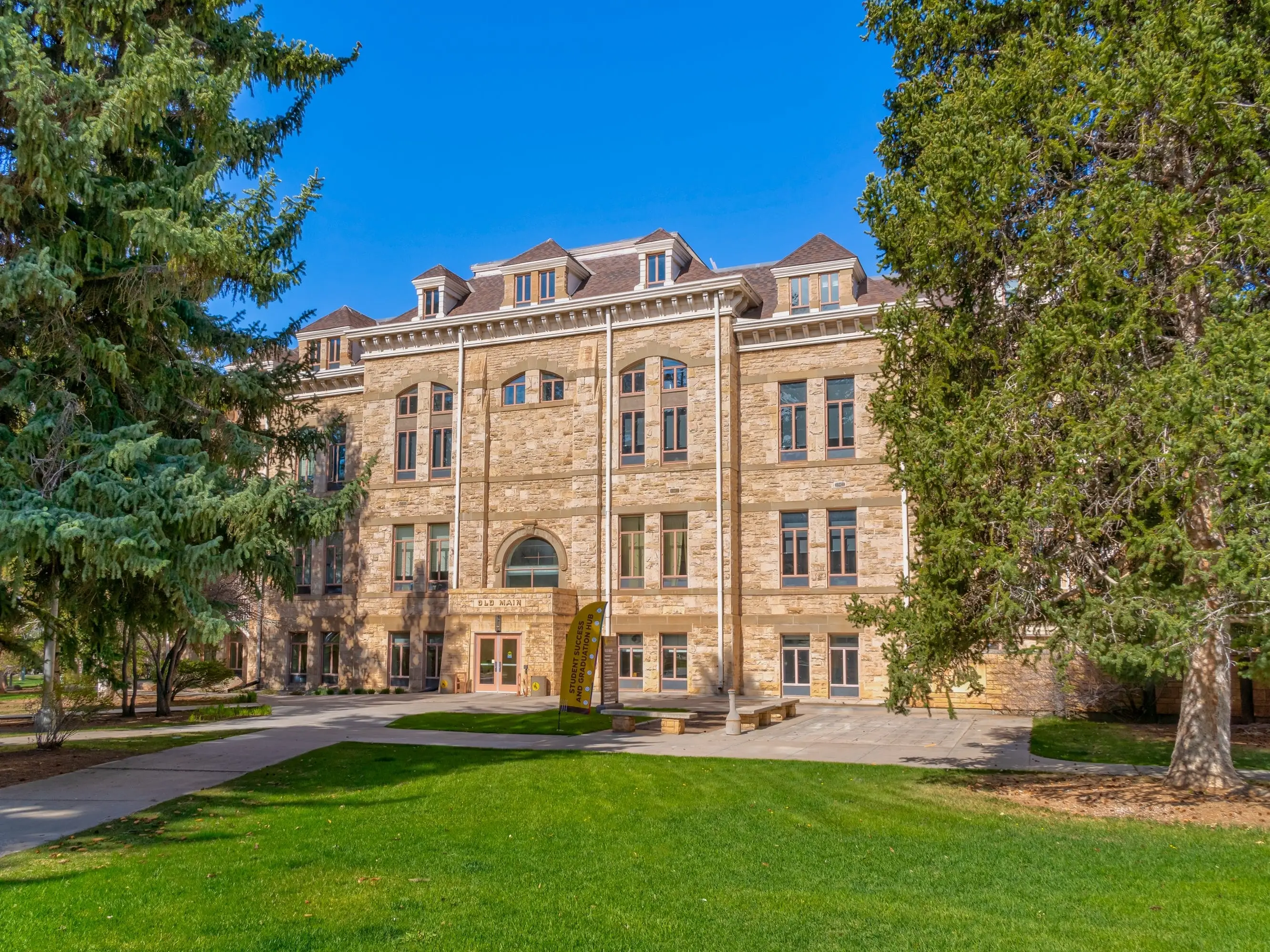 LARAMIE, WY, USA - MAY 13, 2024:Old Main at the University of Wyoming.