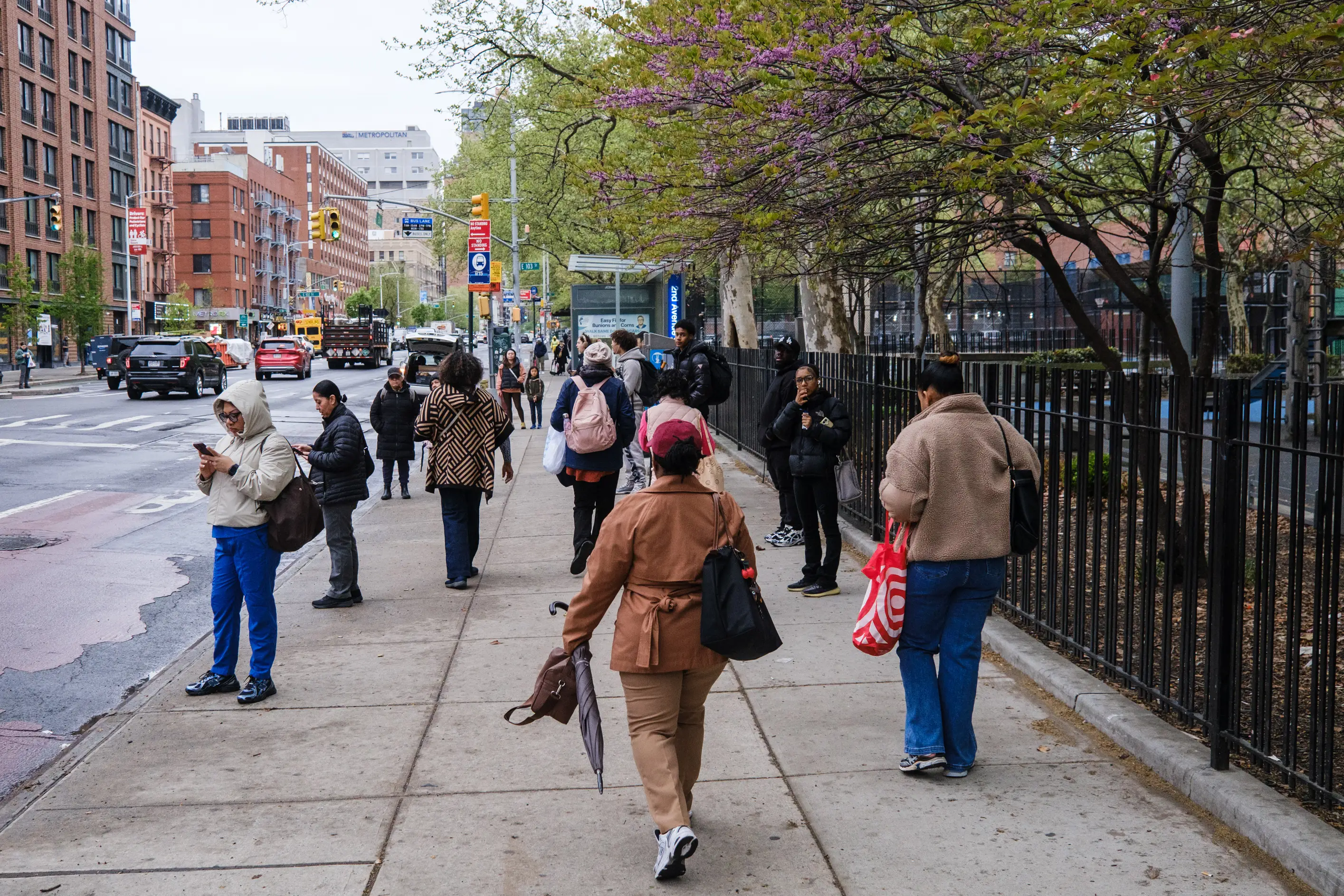 People waiting for the bus
