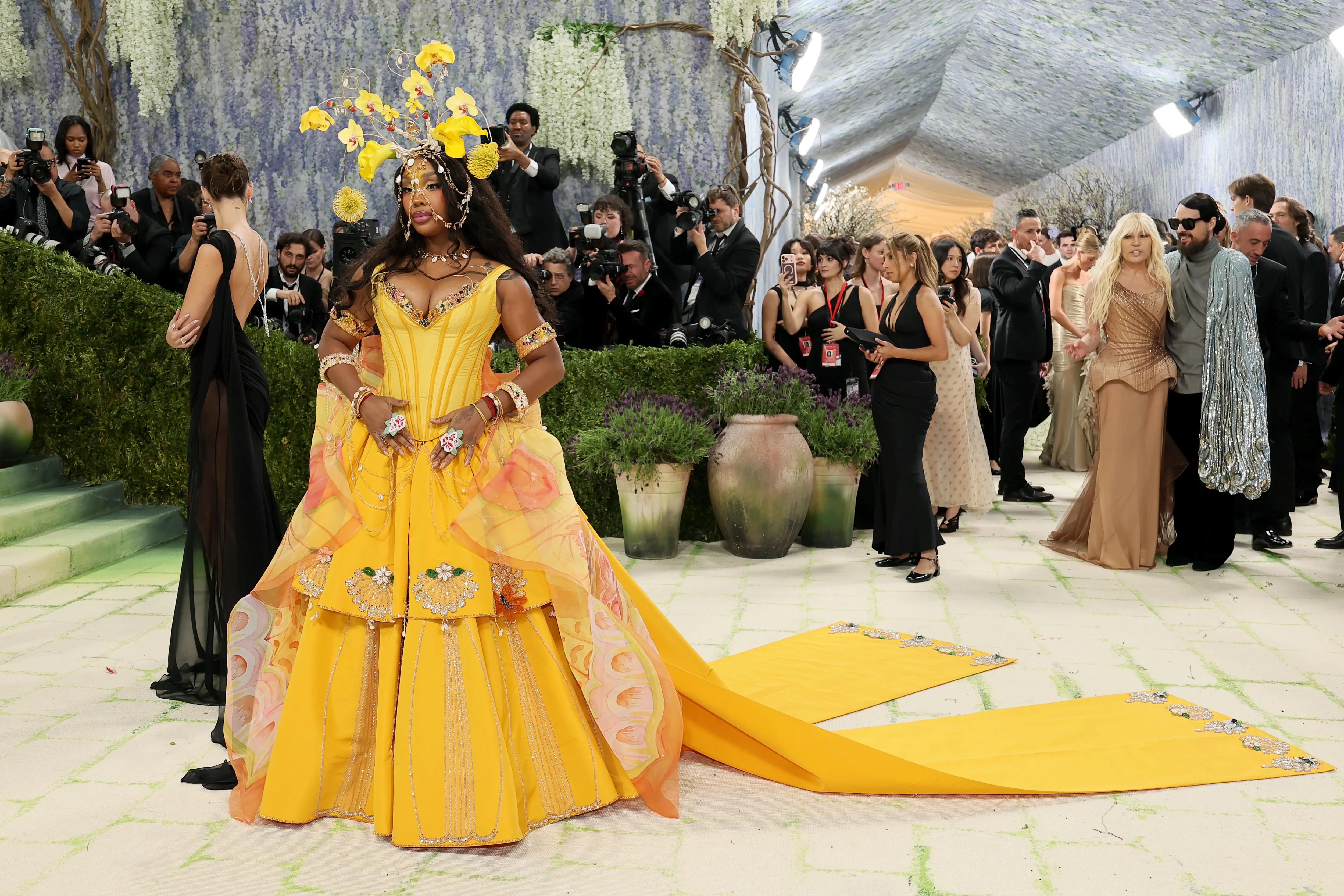 SZA at the 2026 Met Gala wearing an outfit sourced on eBay.