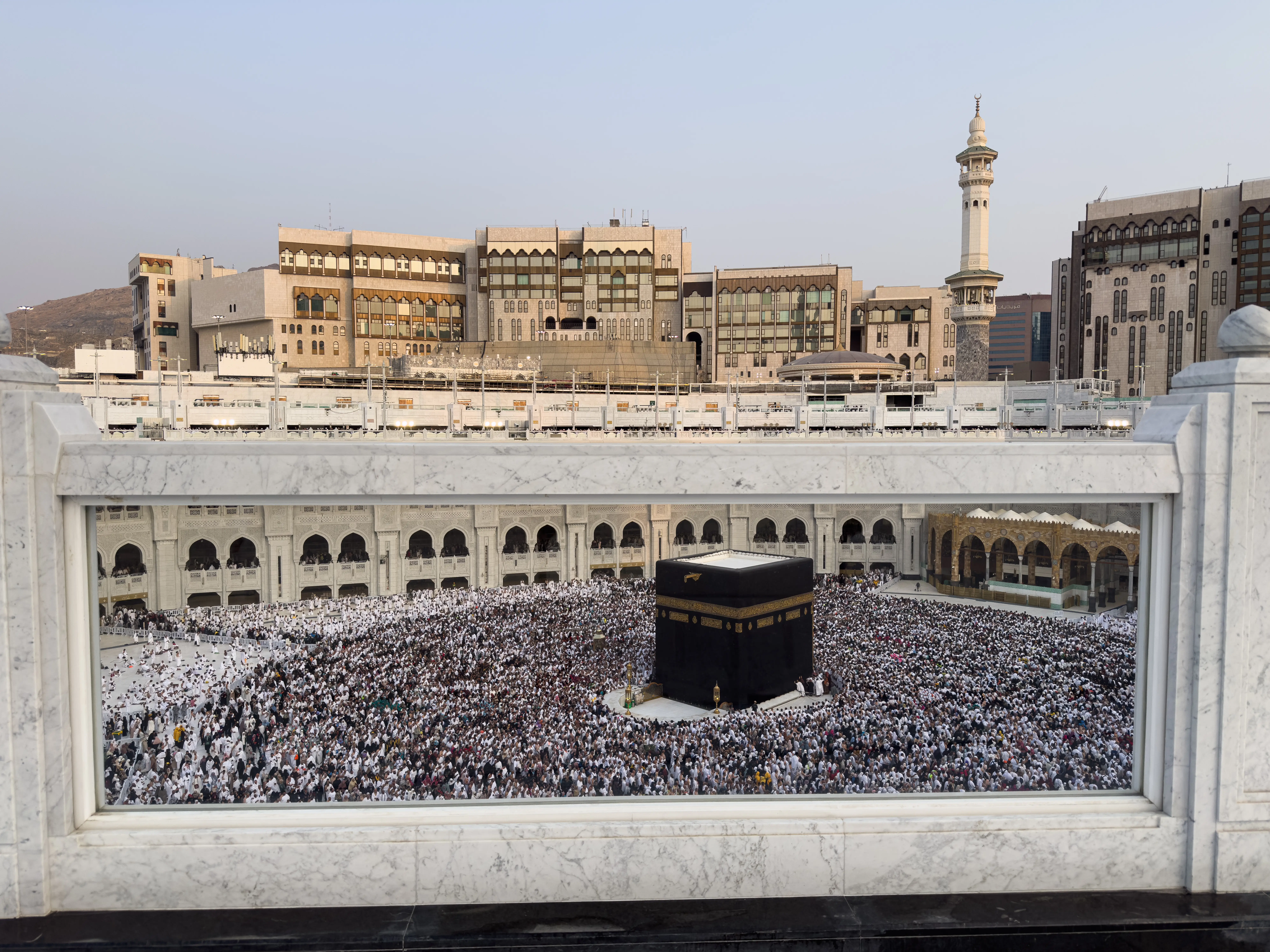 Muslim worshippers perform prayers around the Kaaba inside Masjid al-Haram in Mecca, Saudi Arabia, on January 4, 2026. Considered the holiest site in Islam and the qibla for Muslims around the world, Masjid al-Haram and the Kaaba have been partially or fully rebuilt across different historical periods since the time of Prophet Ibrahim and Prophet Ismail.