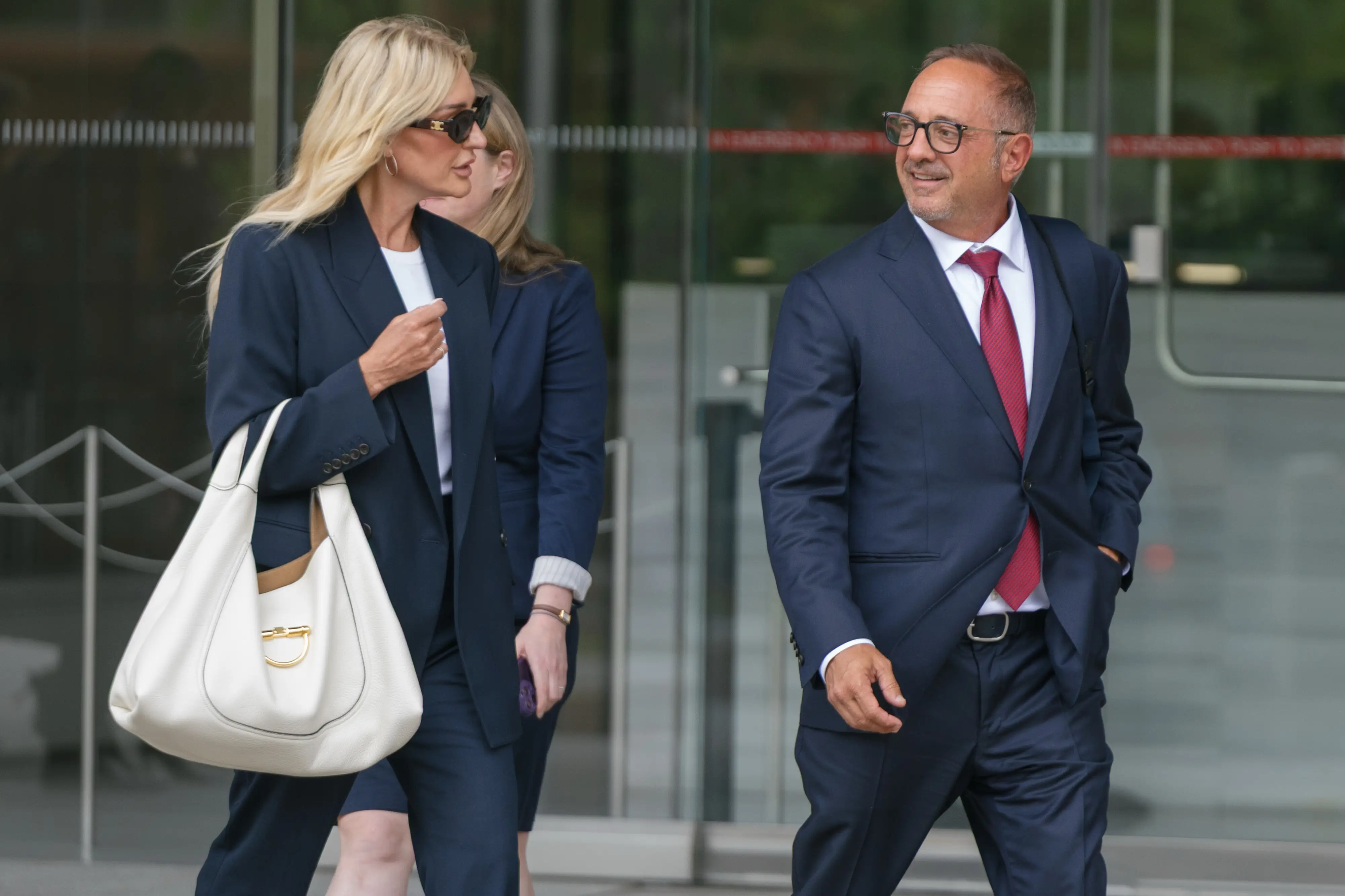 Andrew Left leaving court.
