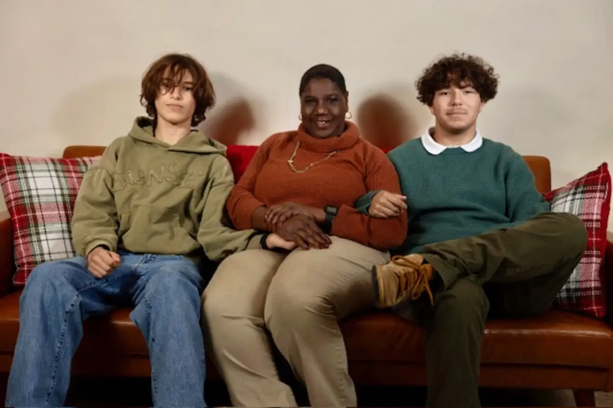 Carol Leonard and her grandsons.