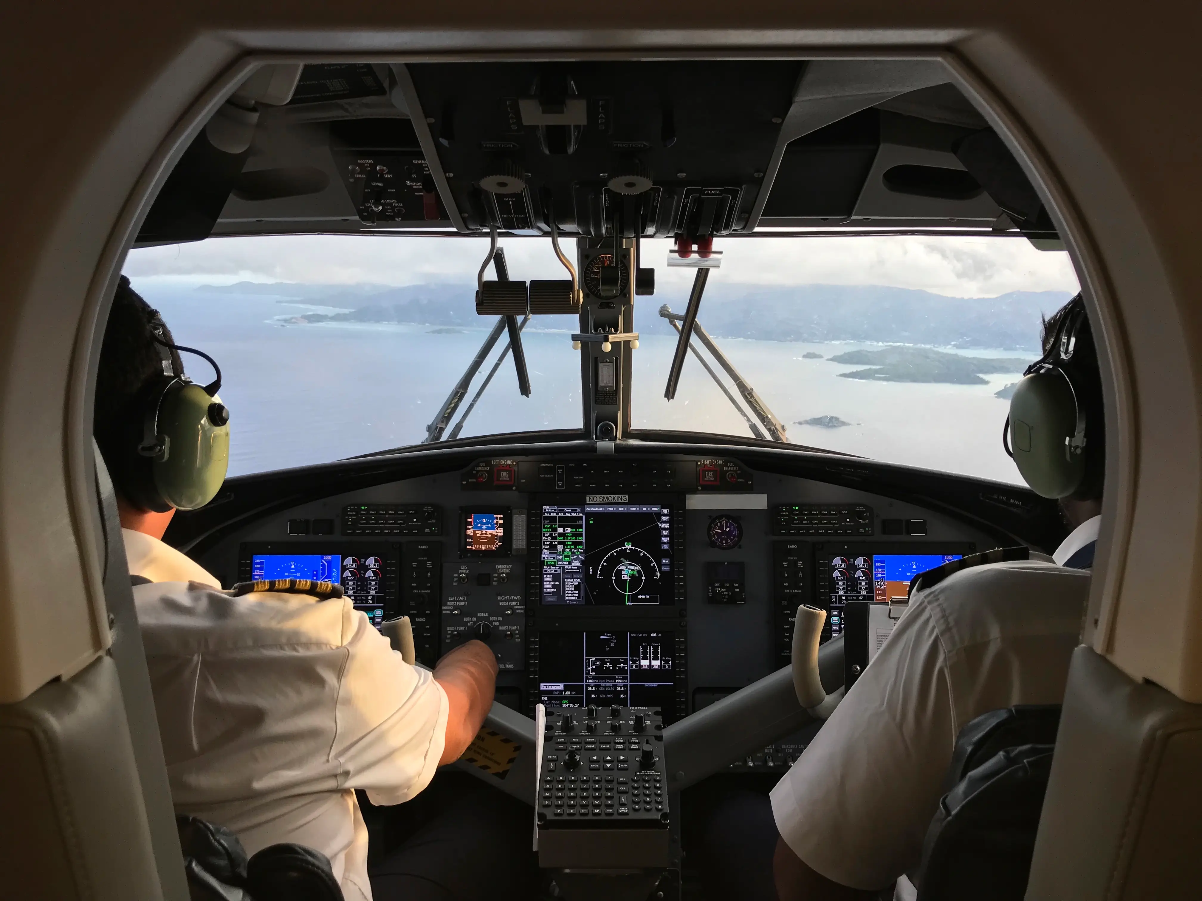 Pilots in a plane